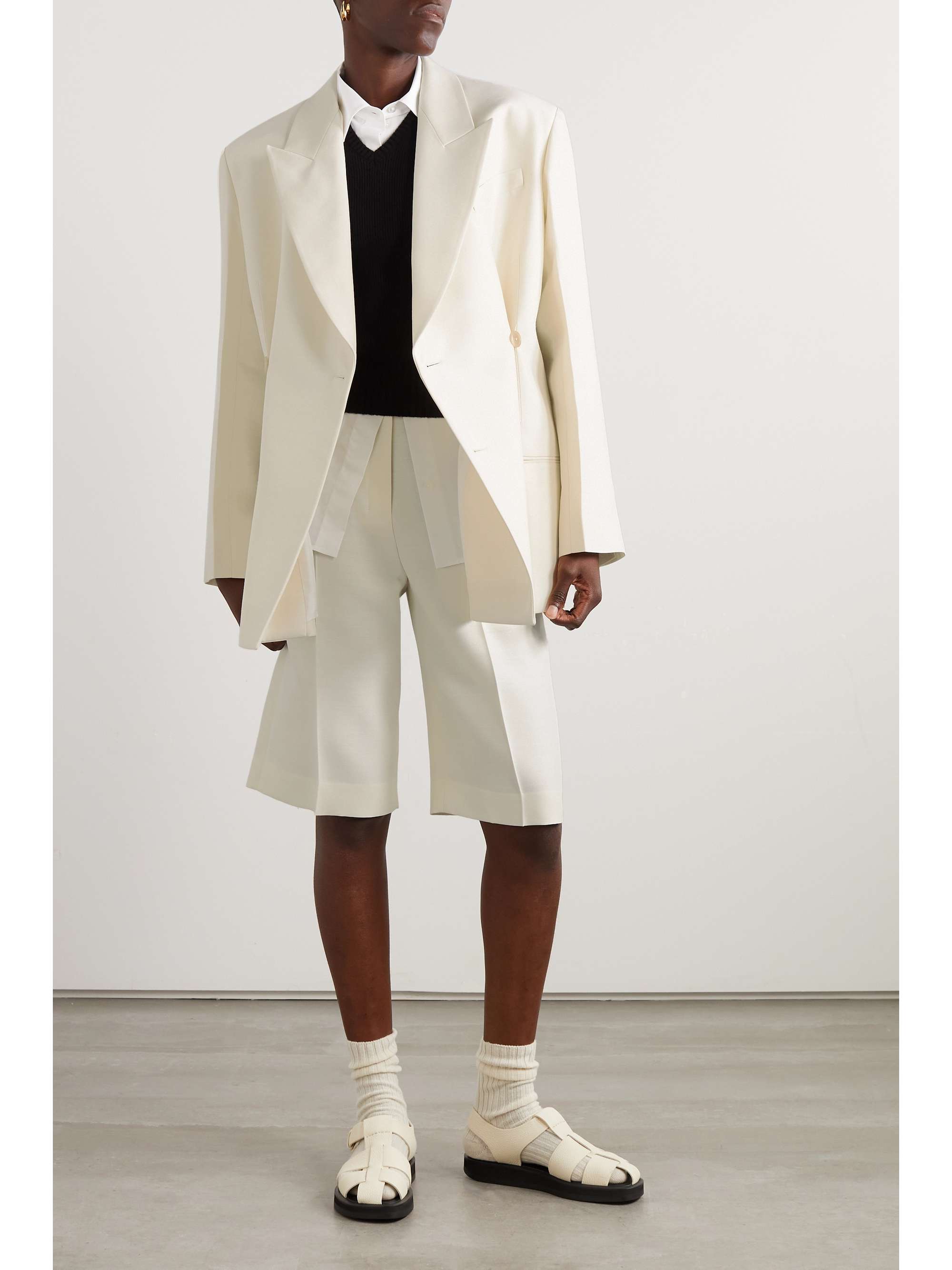 THE ROW Cosima wool and silk-blend cady blazer