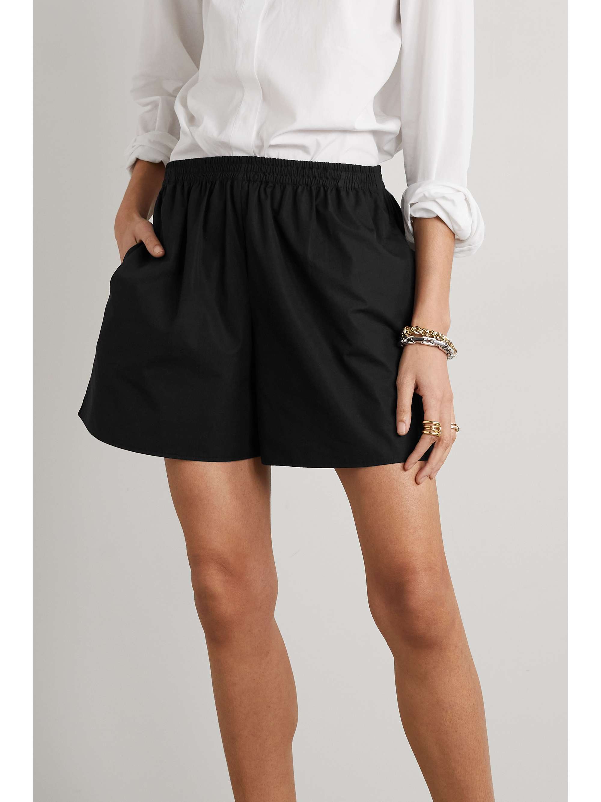 THE ROW Gunther cotton-blend shorts