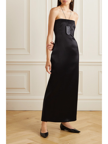 The Row Reeta strapless wool and silk-blend maxi dress