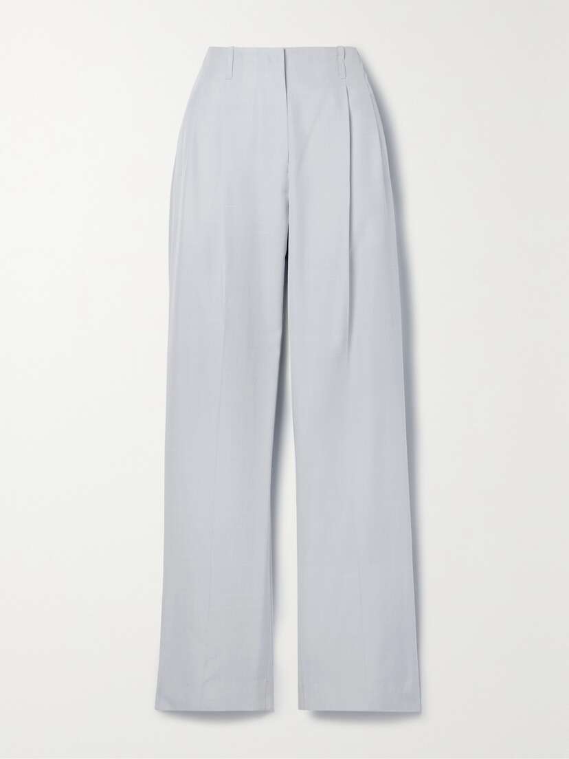 The Row — Gaugin pleated silk wide-leg pants