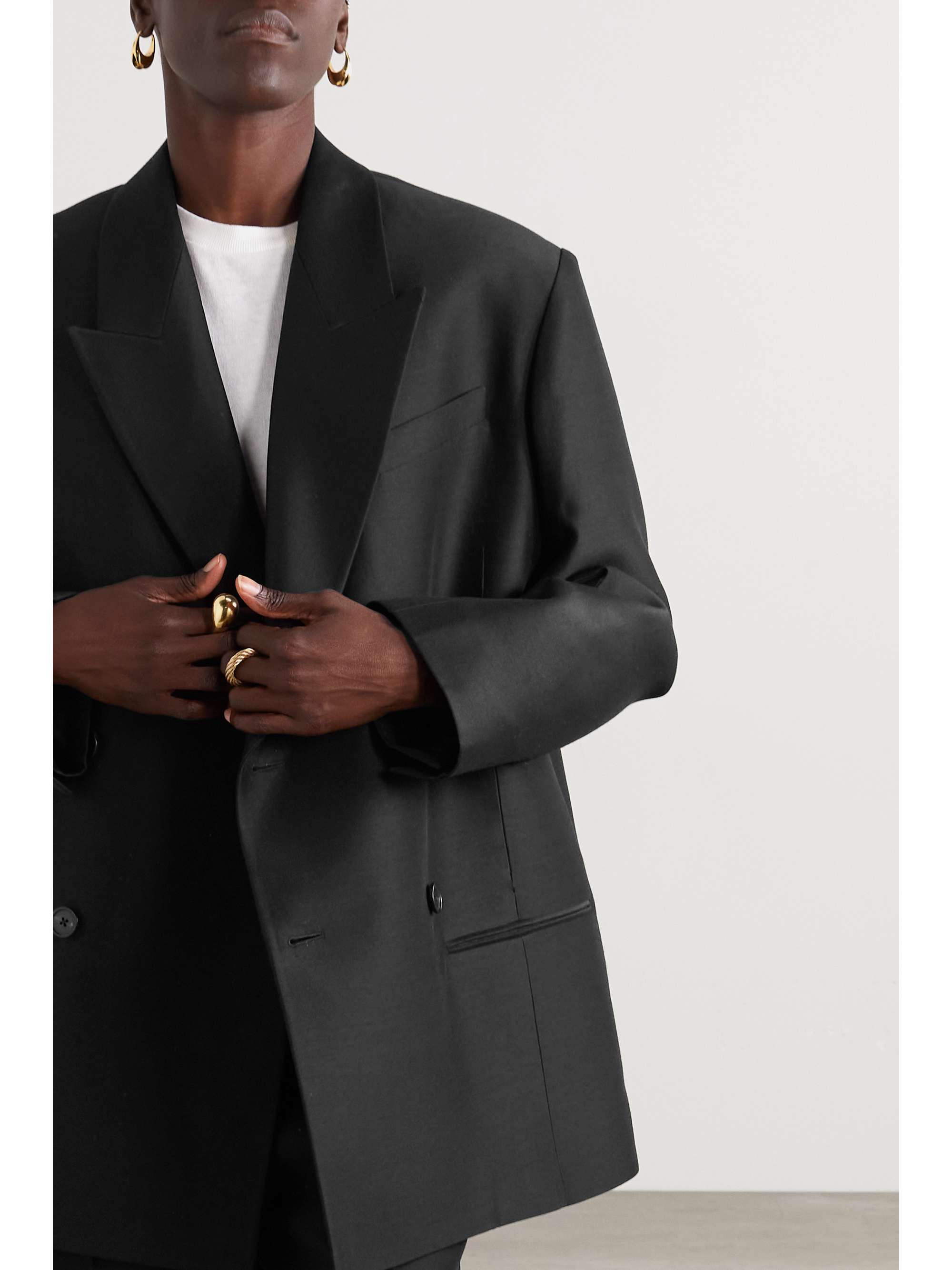 THE ROW Cosima wool and silk-blend cady blazer