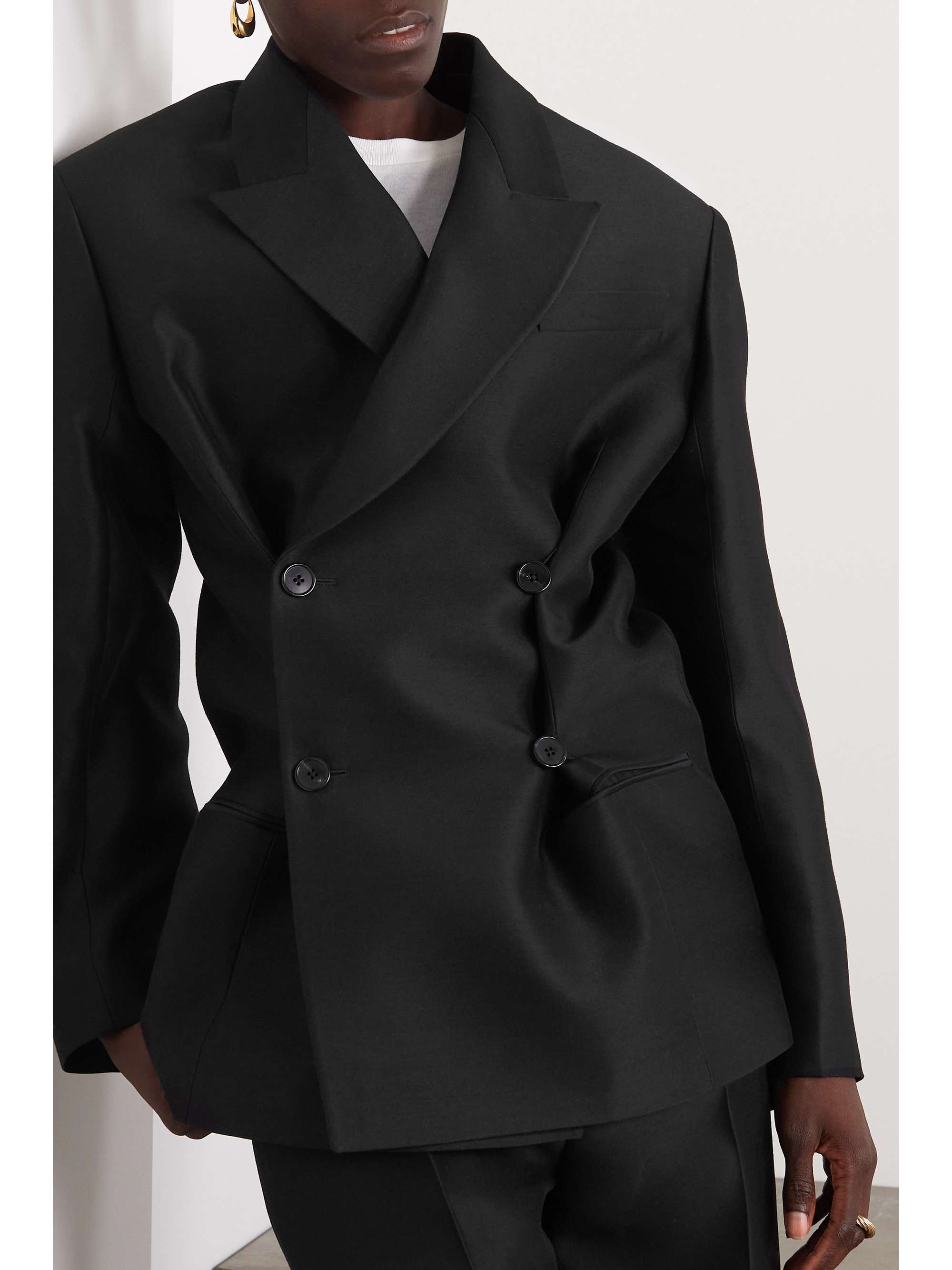 THE ROW Cosima wool and silk-blend cady blazer