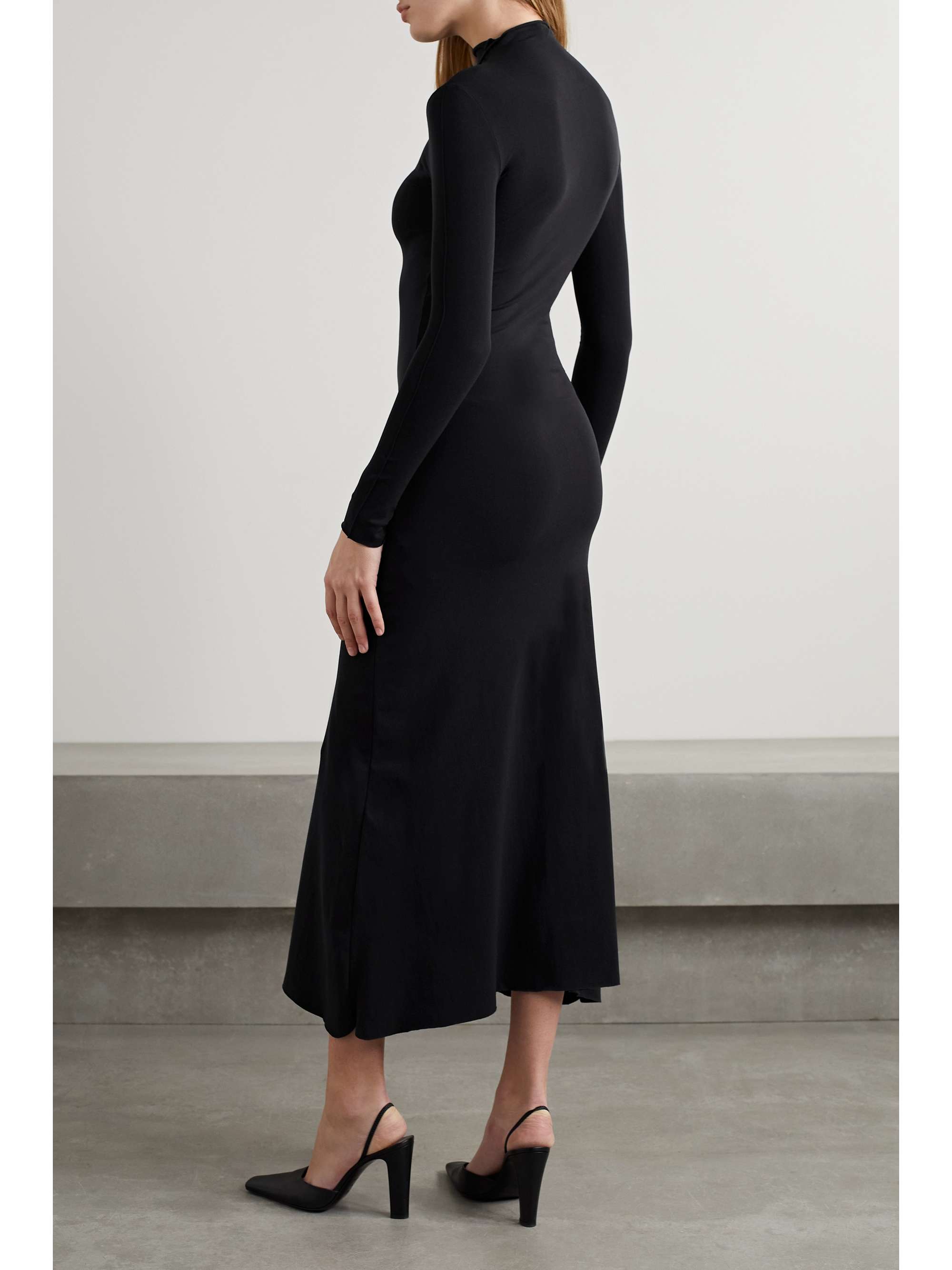 THE ROW Canelle stretch-knit turtleneck midi dress