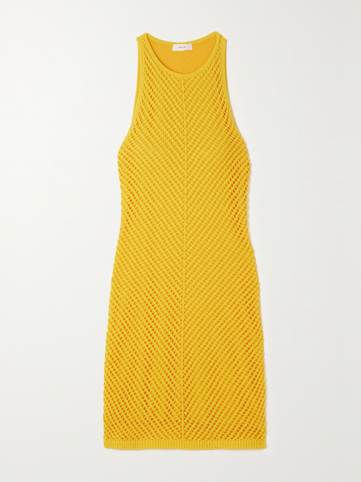 A.L.C. - Senna Crocheted Cotton Mini Dress - Yellow