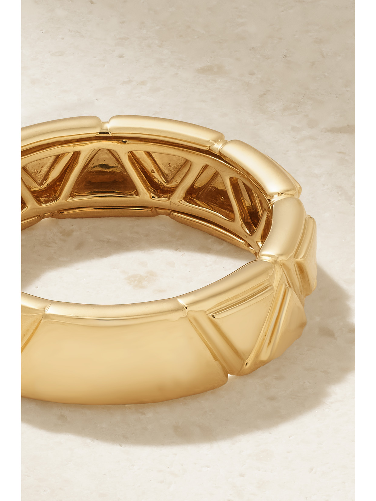 Shop Marina B Triangolini 18-karat Gold Ring