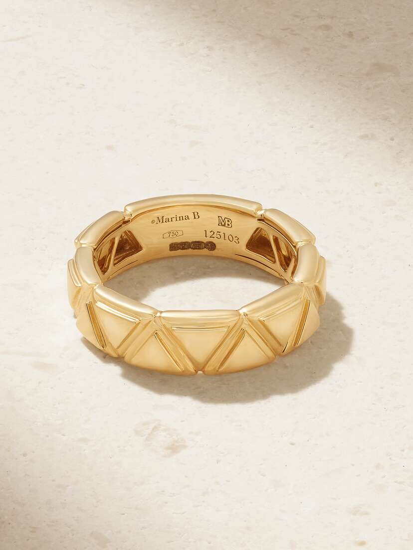 Marina B Triangolini 18-karat Gold Ring