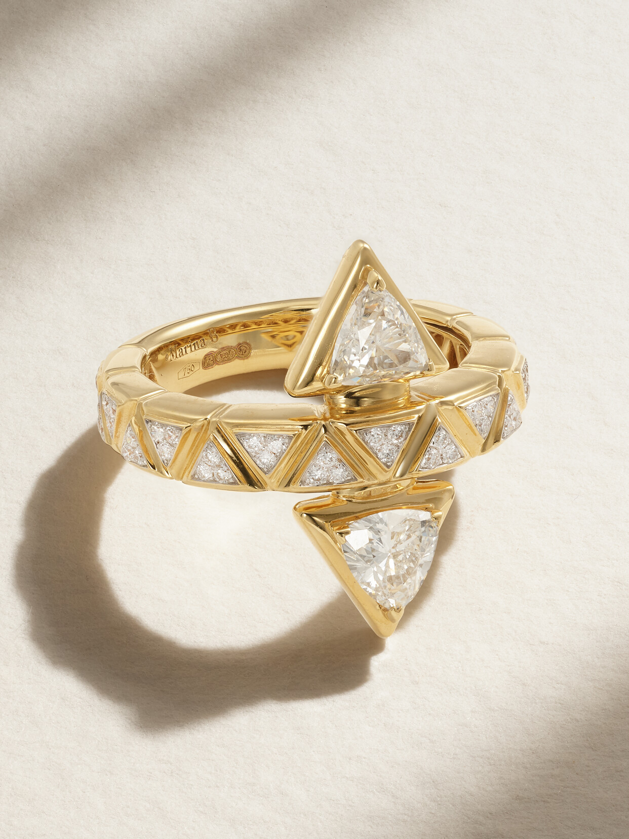 Marina B Triangoli Freccia 18-karat Gold Diamond Ring