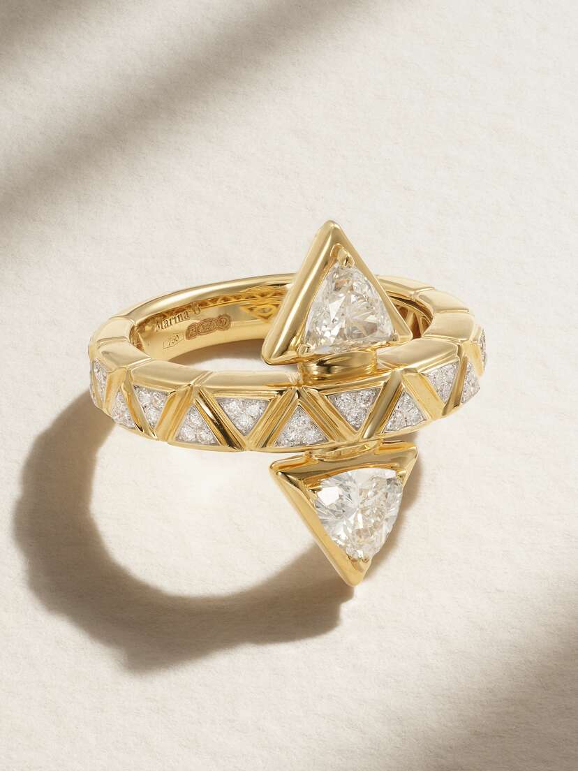 Marina B Triangoli Freccia 18-karat Gold Diamond Ring
