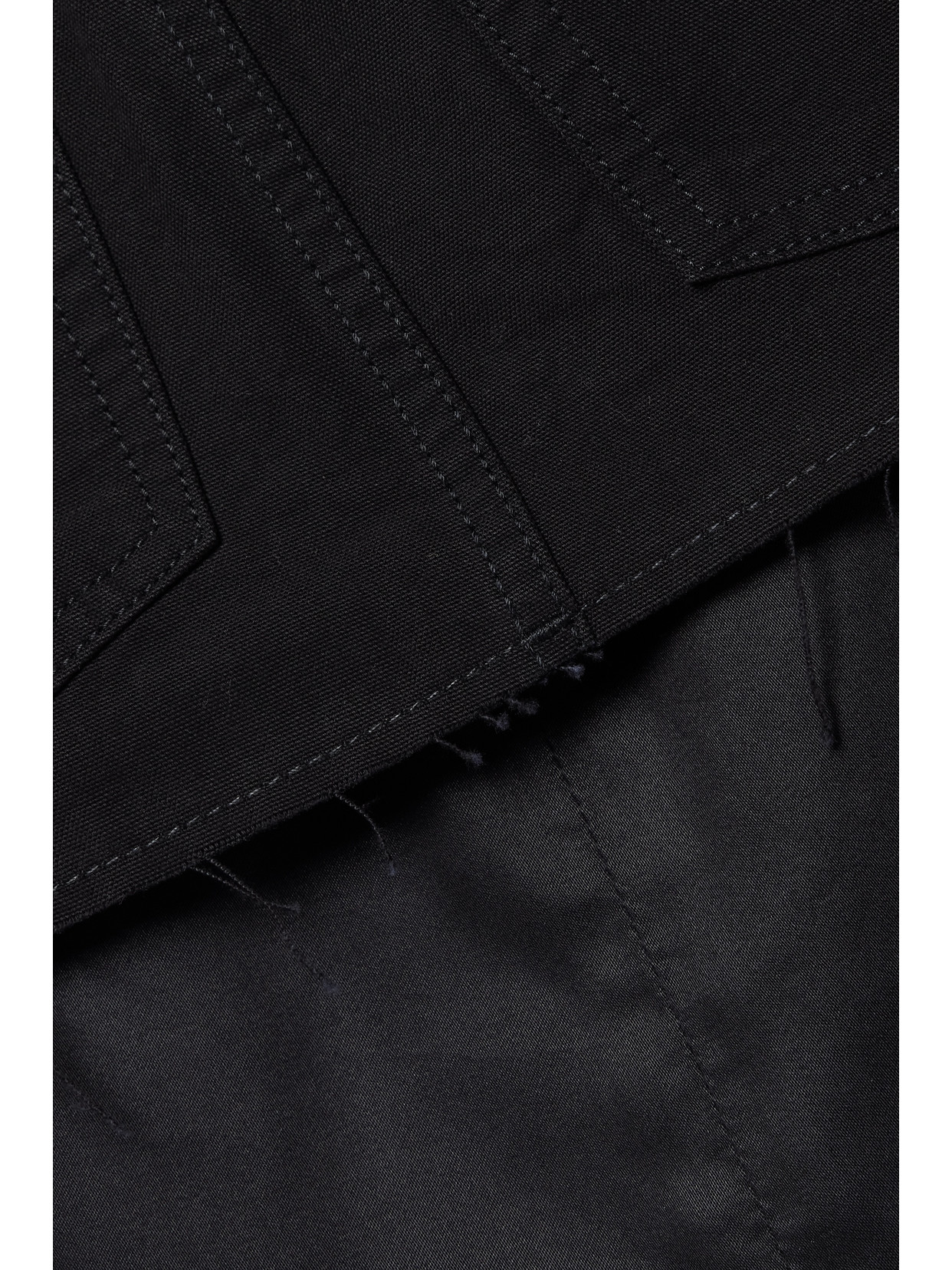 Our Legacy Layered Tencel™ Lyocell And Denim Mini Skirt In Black