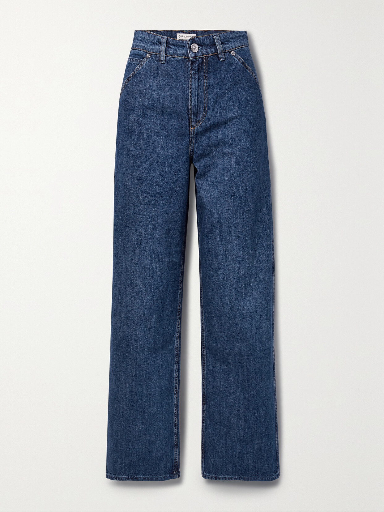 Our Legacy Trade High-rise Wide-leg Jeans In Blue