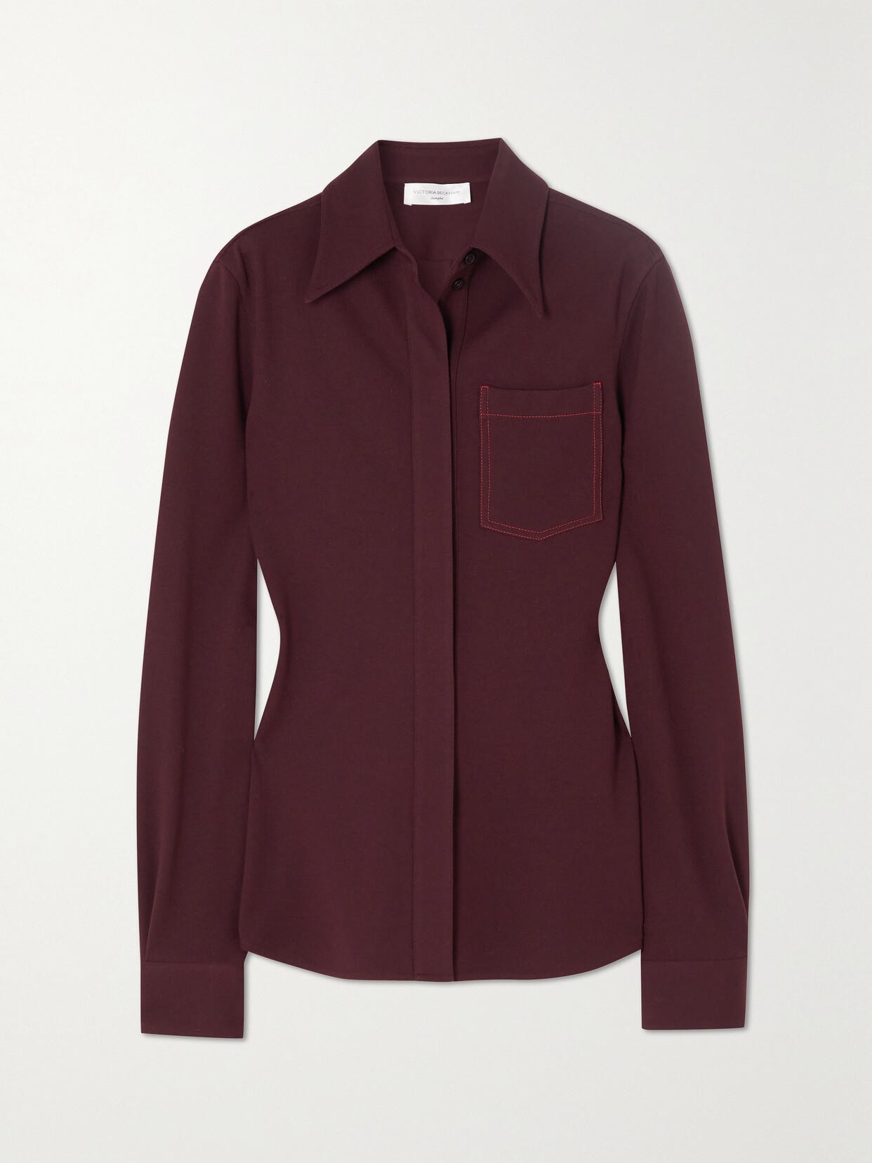 Victoria Beckham - Jersey Shirt - Burgundy