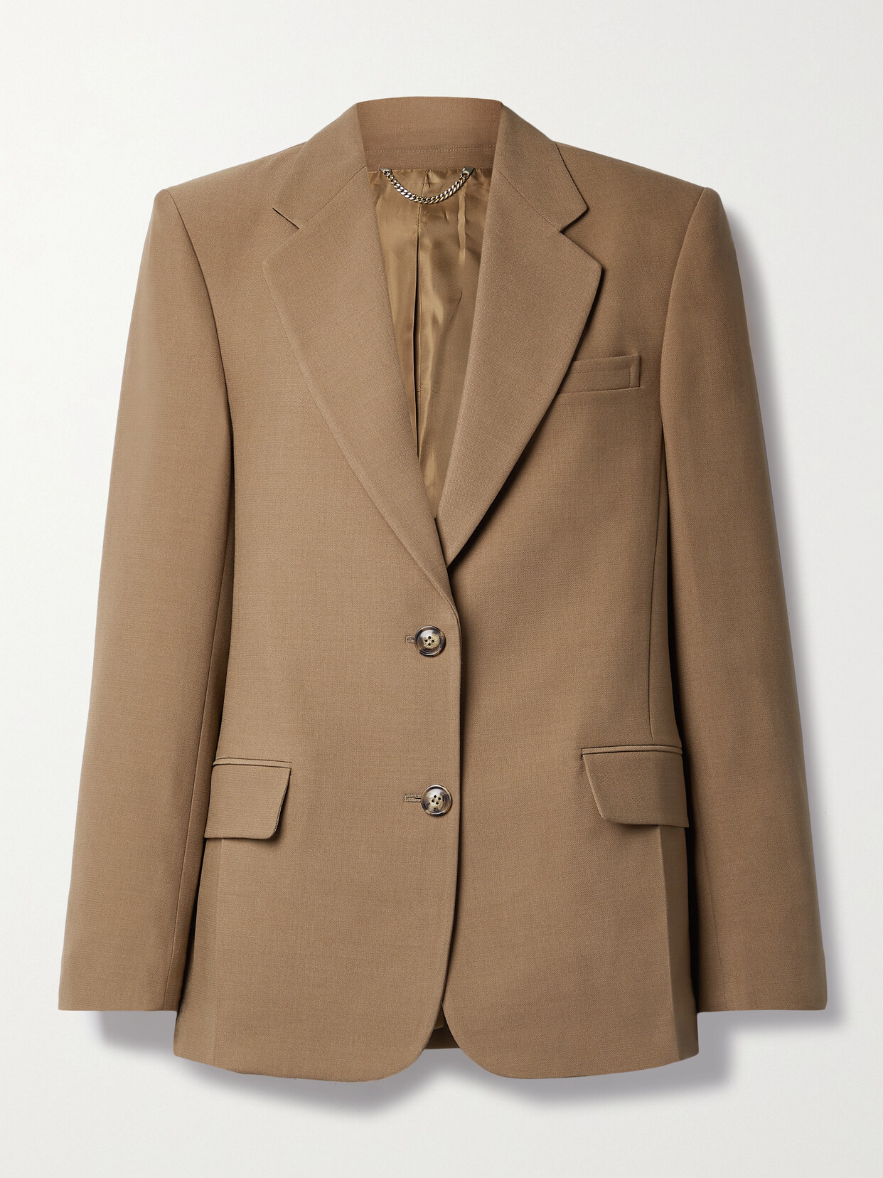 Victoria Beckham - Layered Crepe Blazer - Brown