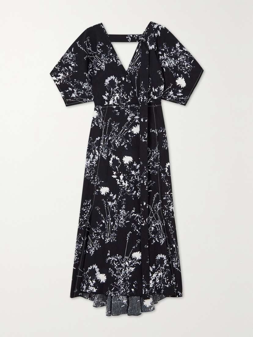 Victoria Beckham Floral-print Crepon Midi Dress