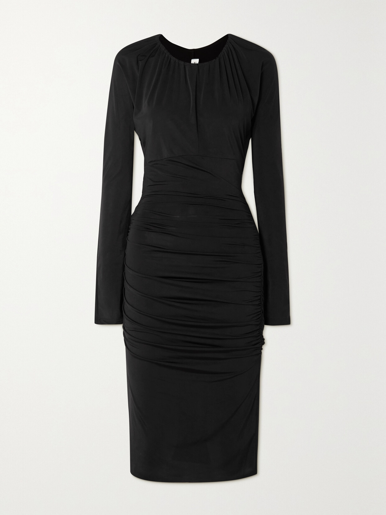 Victoria Beckham - Ruched Stretch-jersey Midi Dress - Black