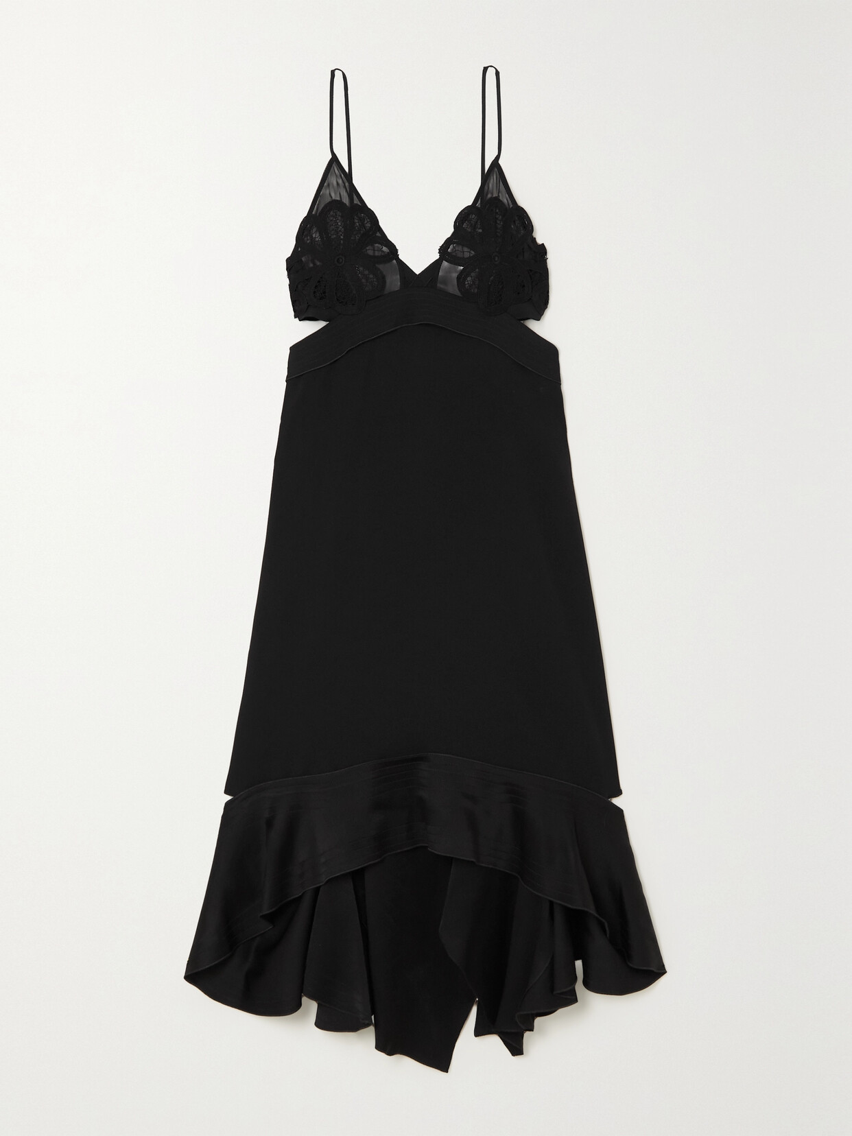 Victoria Beckham Open-back Cutout Crepe Midi Dress - Black