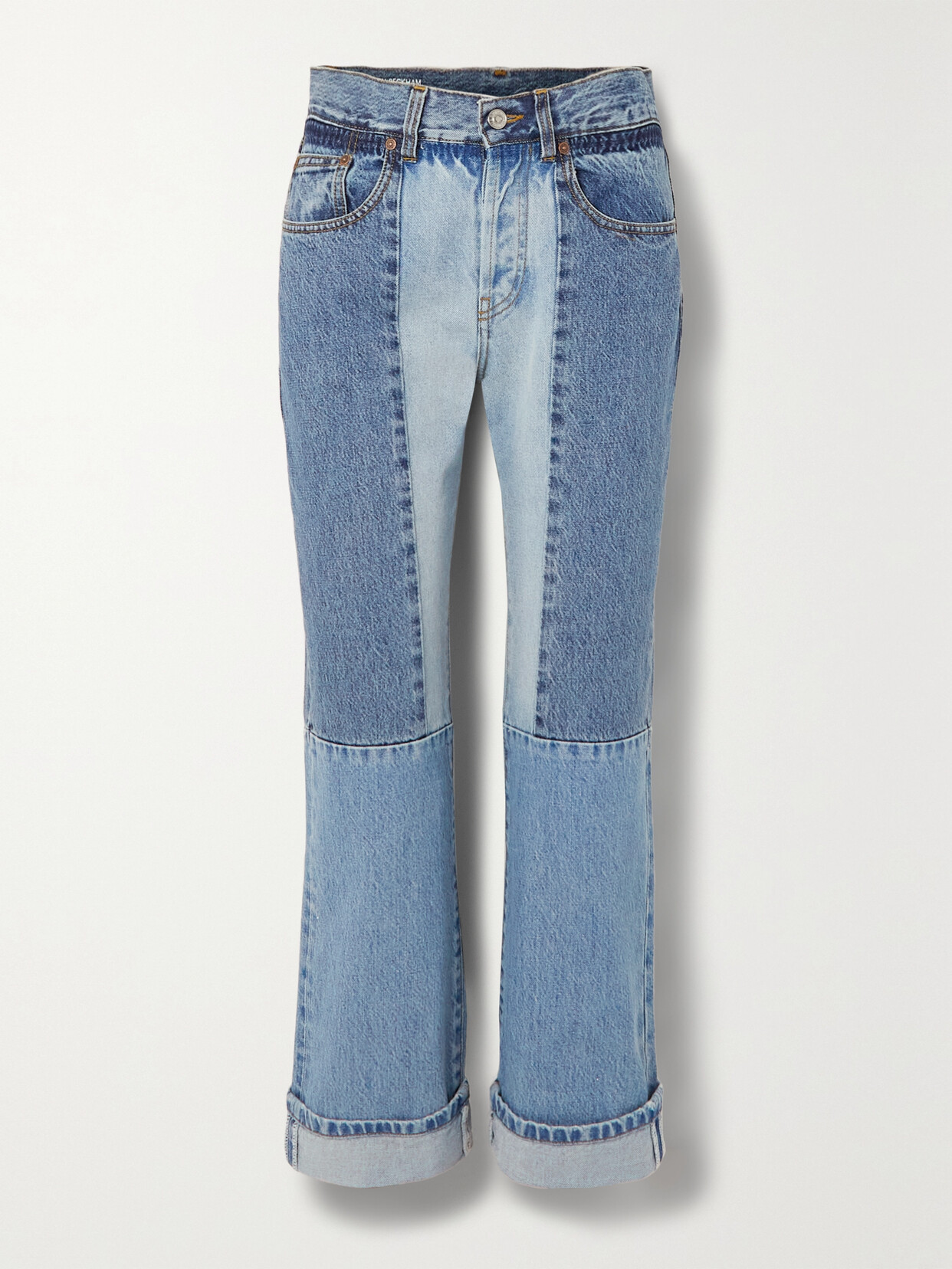 VICTORIA BECKHAM VICTORIA PATCHWORK MID-RISE JEANS