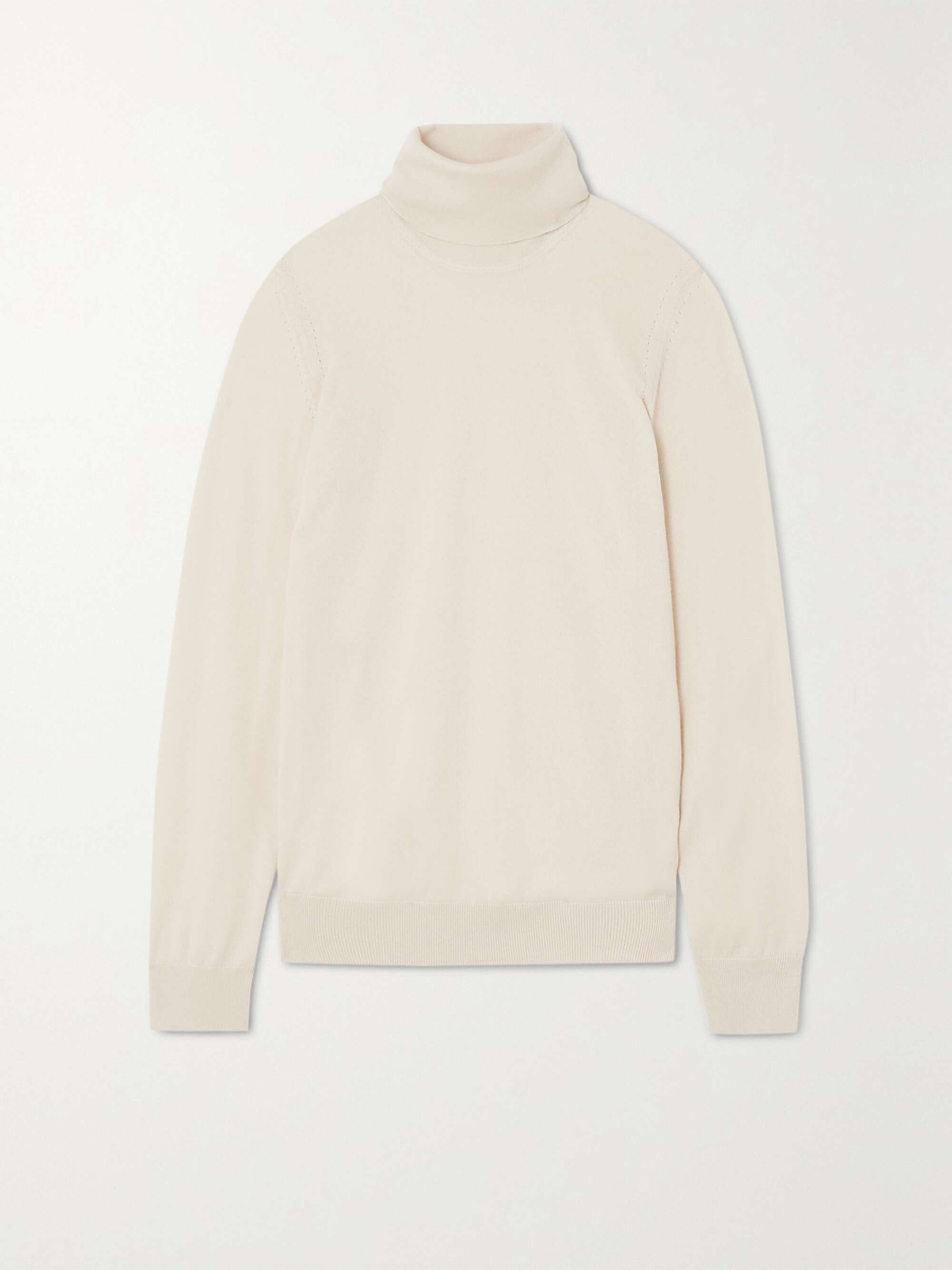 Ivory cashmere turtleneck sweater deals