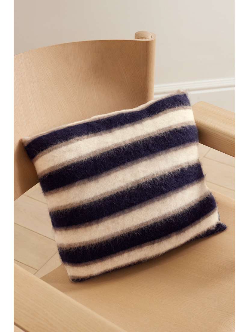 Brunello Cucinelli Striped Mohair-blend Cushion