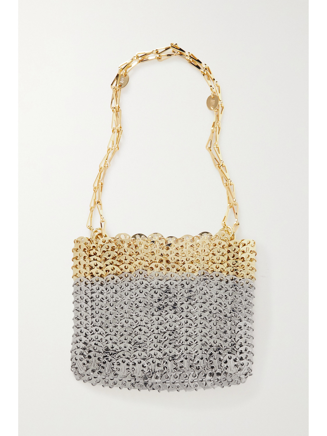 Shop Rabanne 1969 Skyline Chainmail Shoulder Bag In Metallic