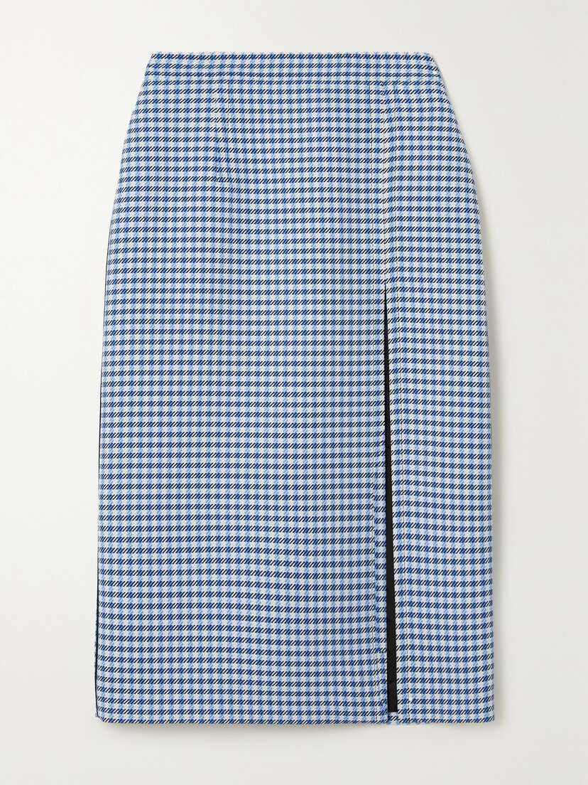 Marni Checked Tweed Midi Skirt