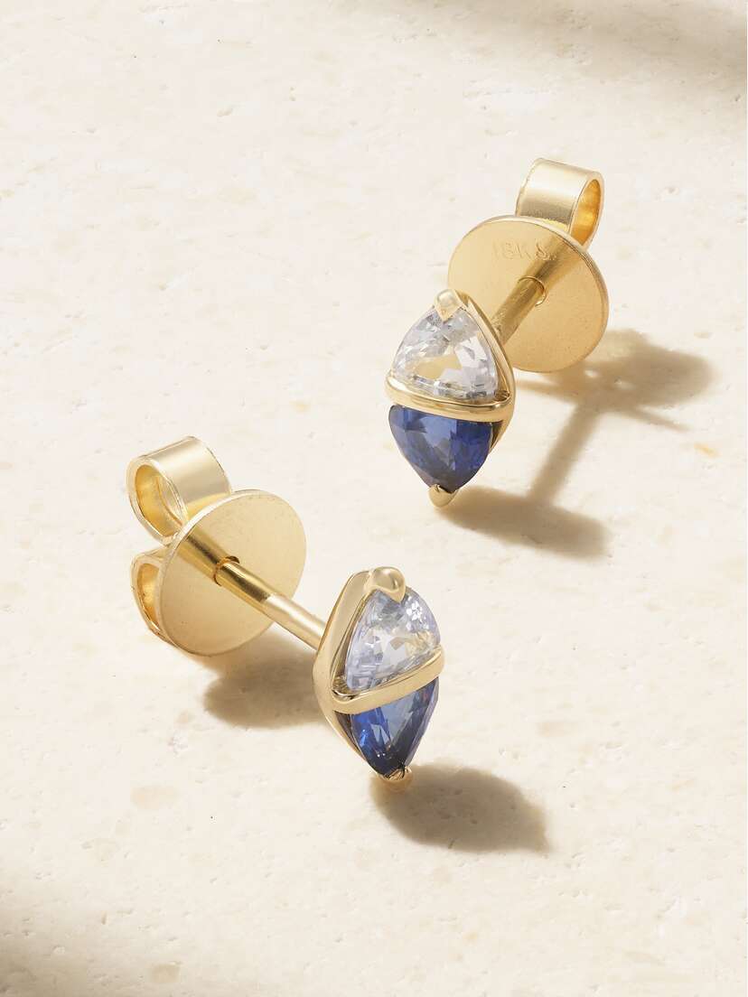 Emily P. Wheeler 18-karat Gold Sapphire Earrings