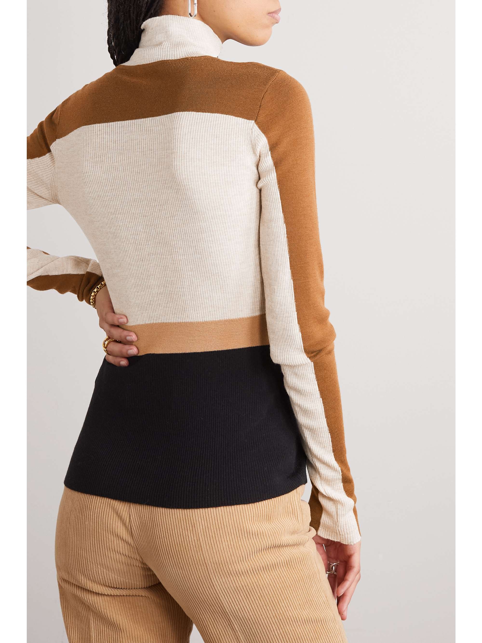 CHLOÉ Intarsia wool turtleneck sweater