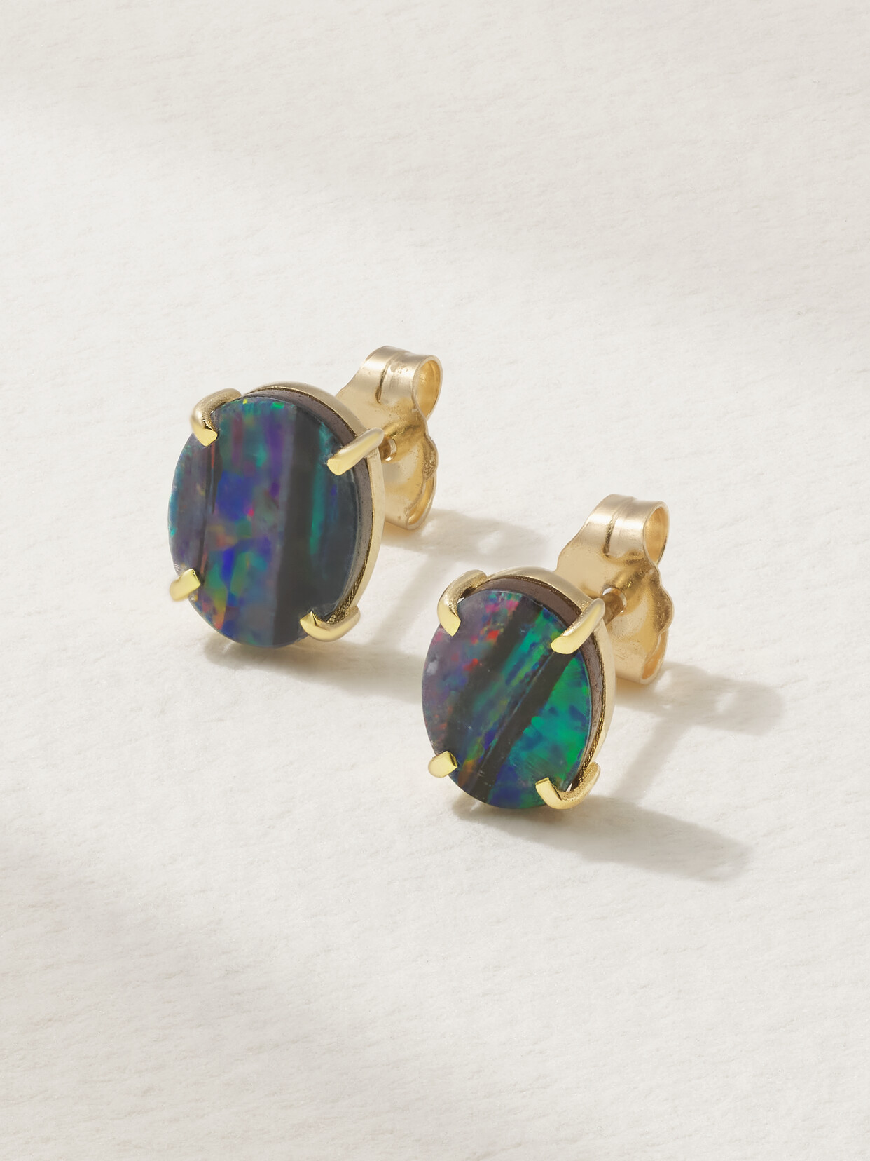 Andrea Fohrman - 14-karat Gold Opal Earrings - one size