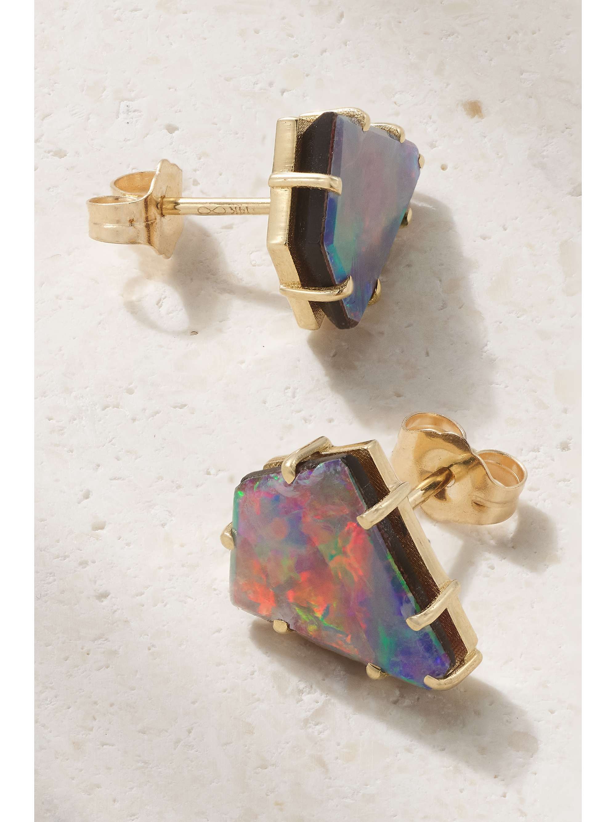 ANDREA FOHRMAN 14-karat gold opal earrings