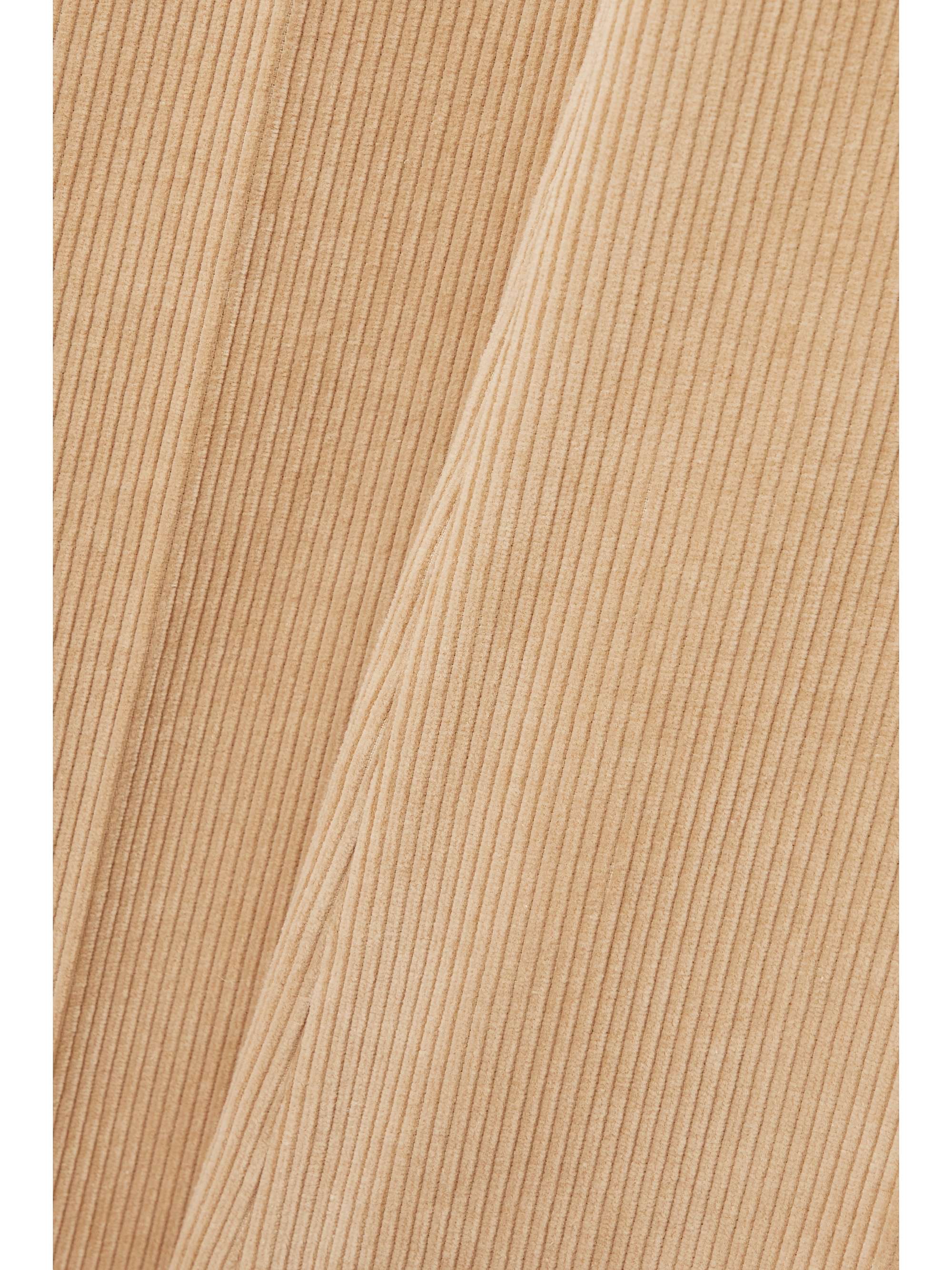CHLOÉ Pleated cotton-corduoy straight-leg pants