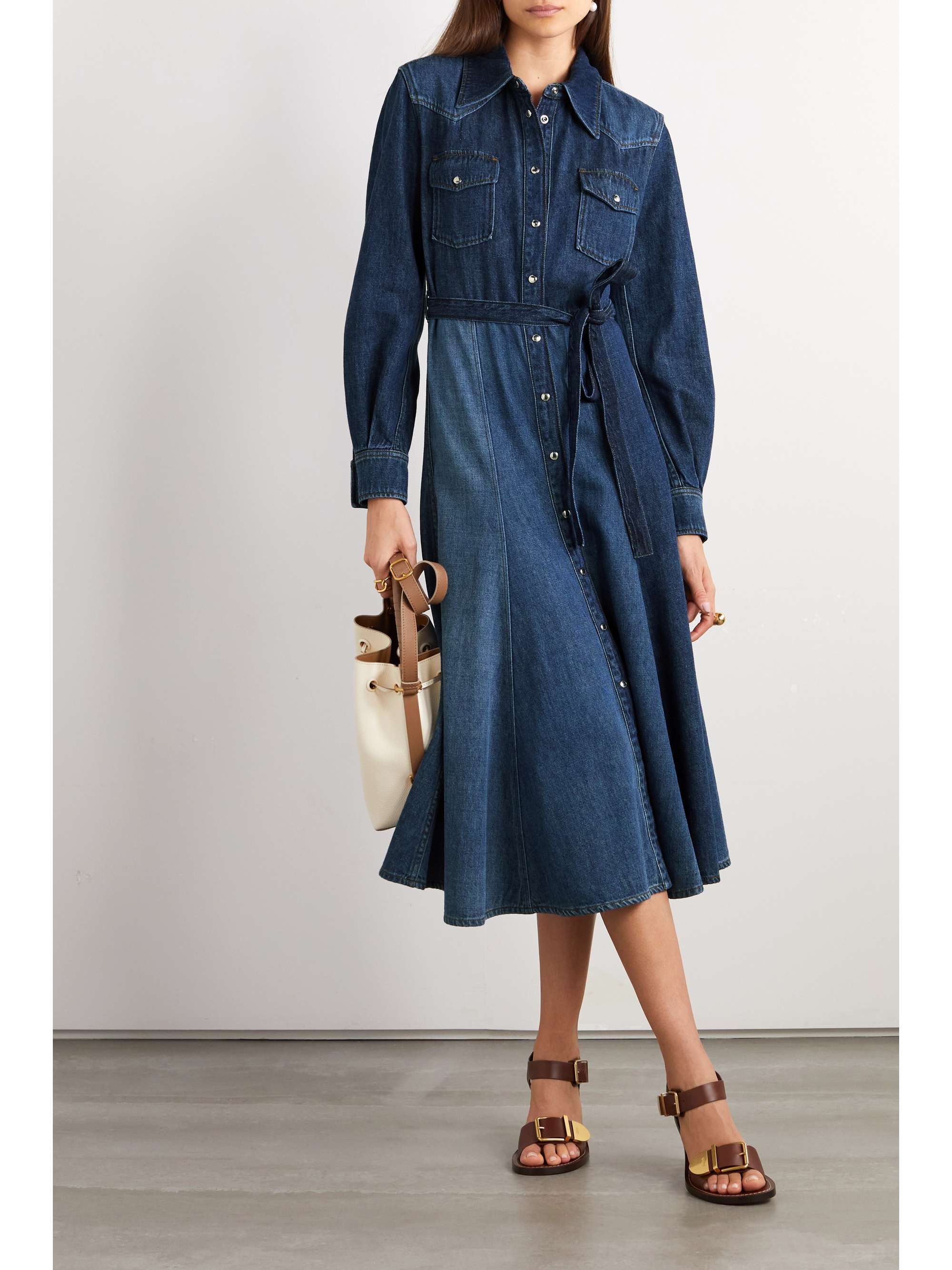 Modern Denim Patch Dress  Trendy Denim Dress - First Tribe – First Tribe