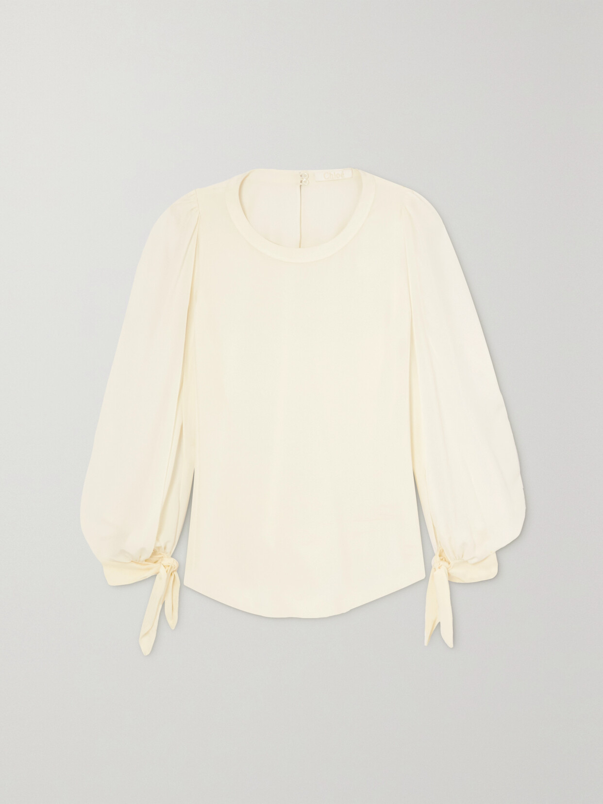 Chloé Silk Crepe De Chine Blouse In Off-white