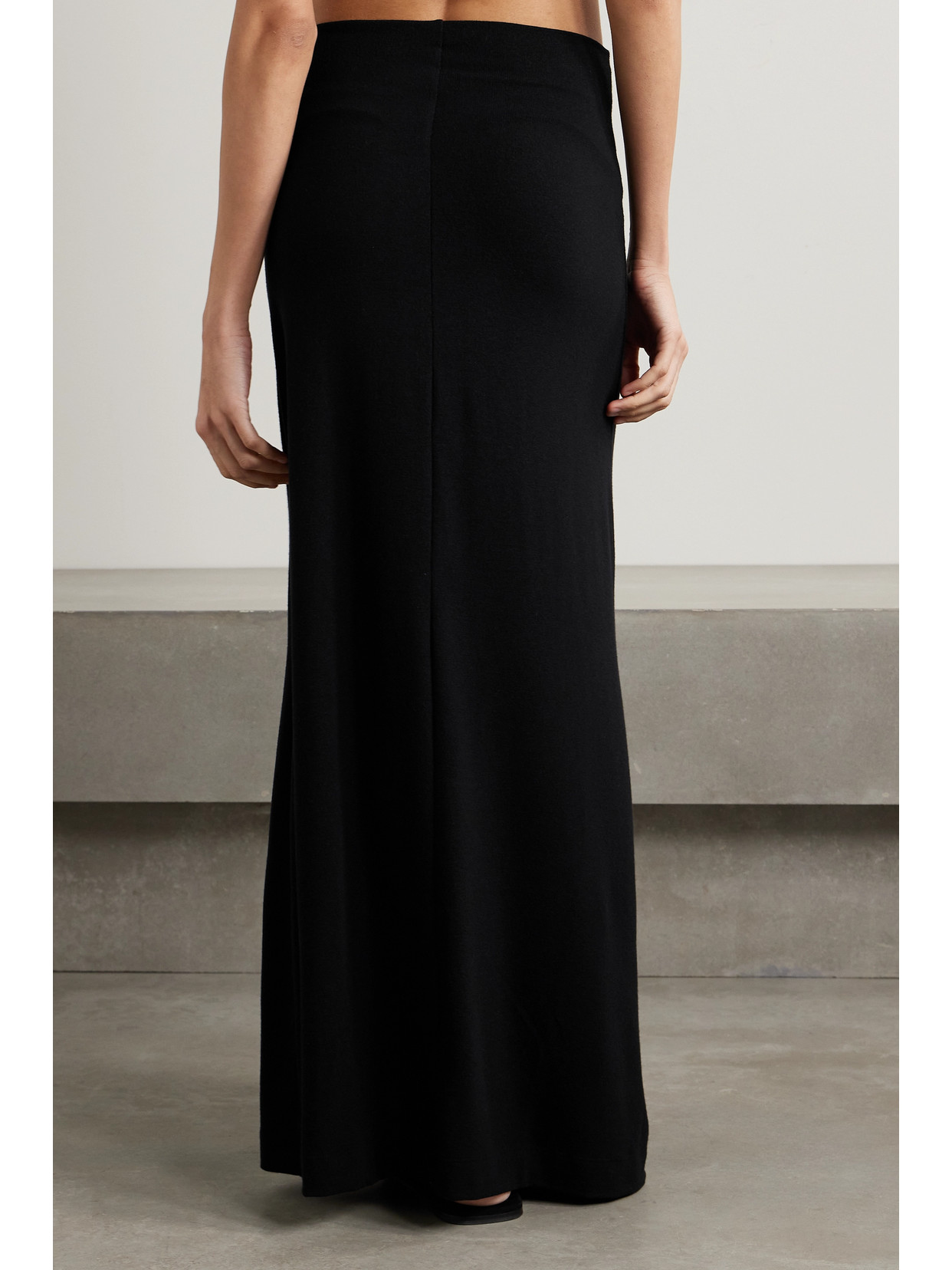 Leset Rio Solid Maxi Skirt In Black