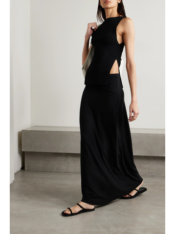 LESET Lauren stretch-knit maxi skirt
