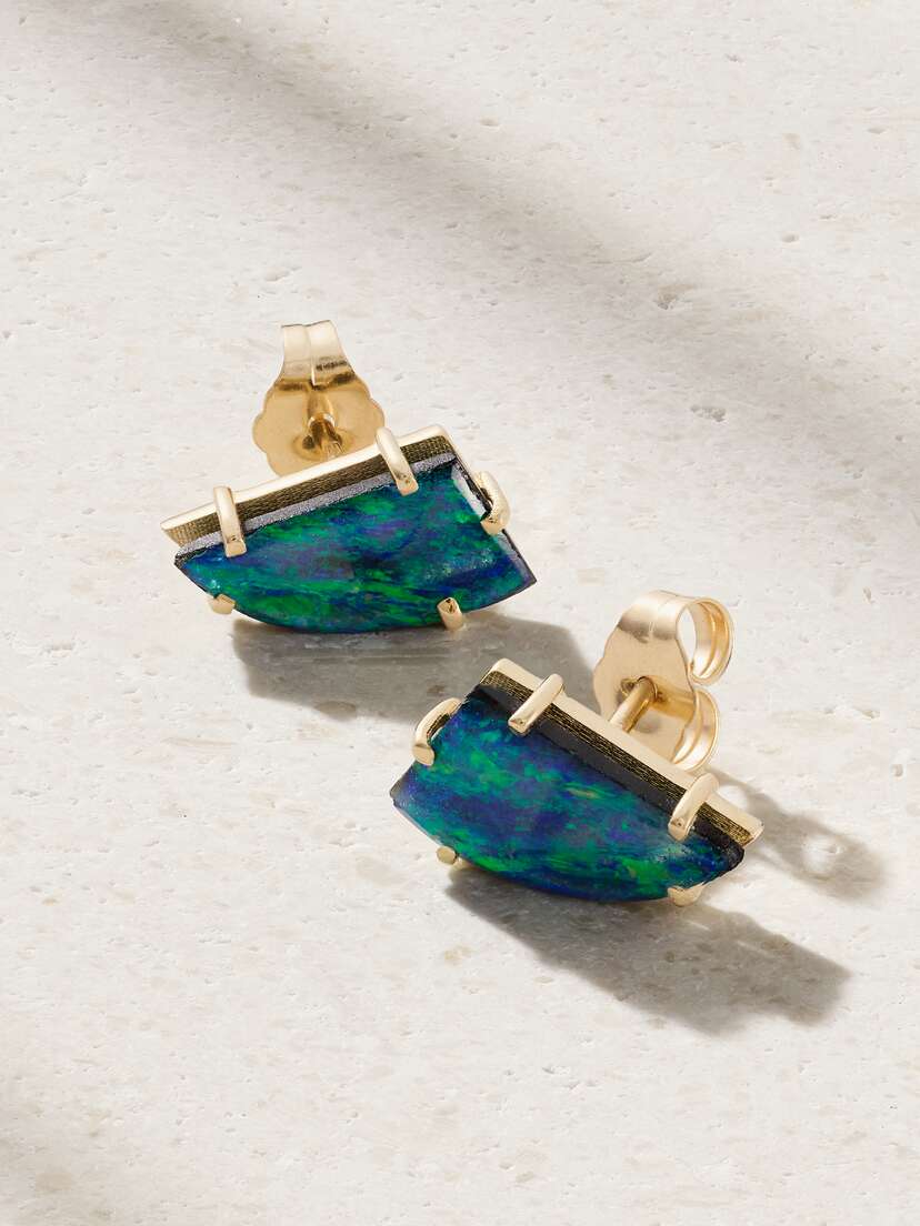 Andrea Fohrman 14-karat Gold Opal Earrings
