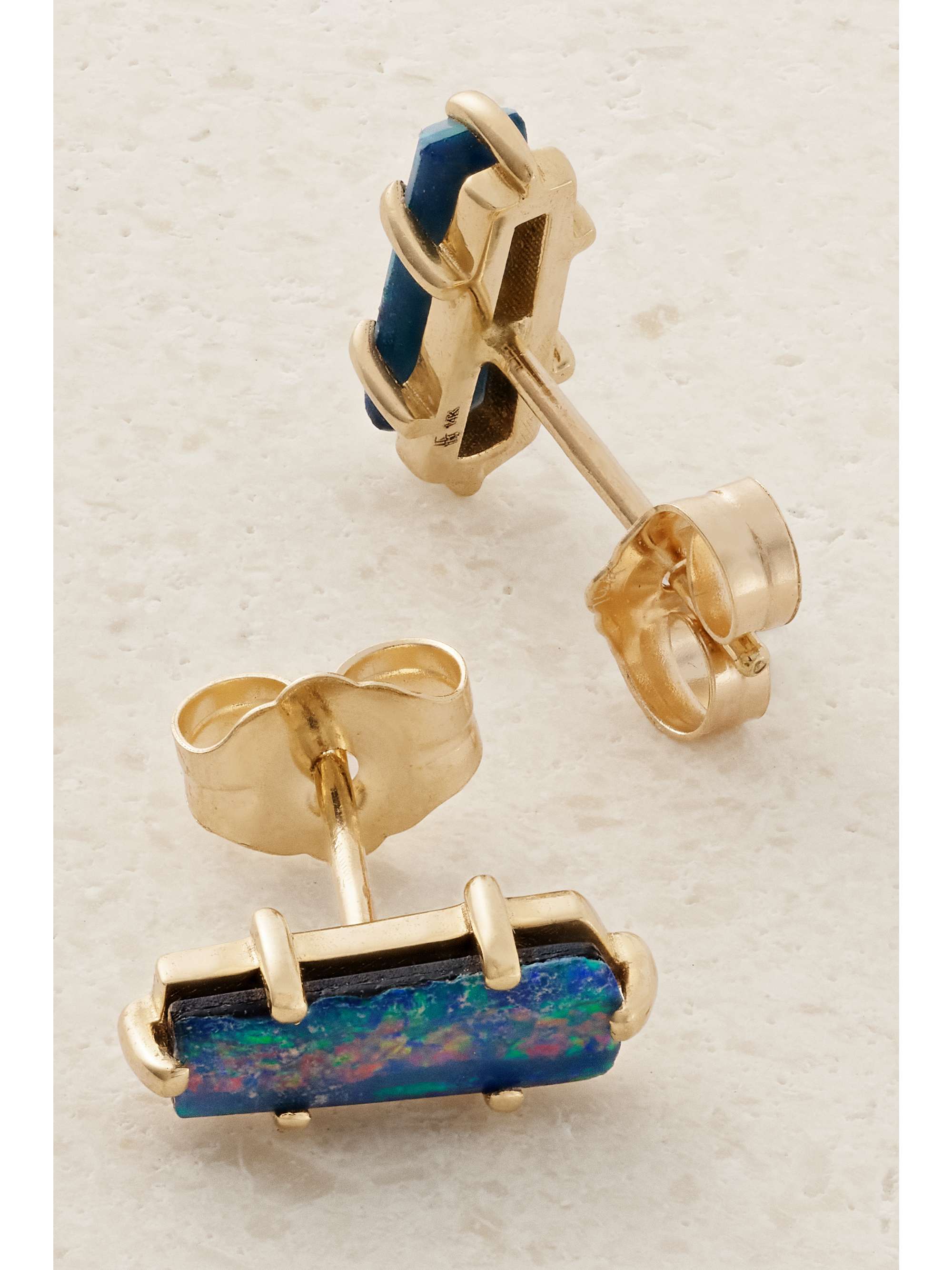 ANDREA FOHRMAN 14-karat gold opal earrings
