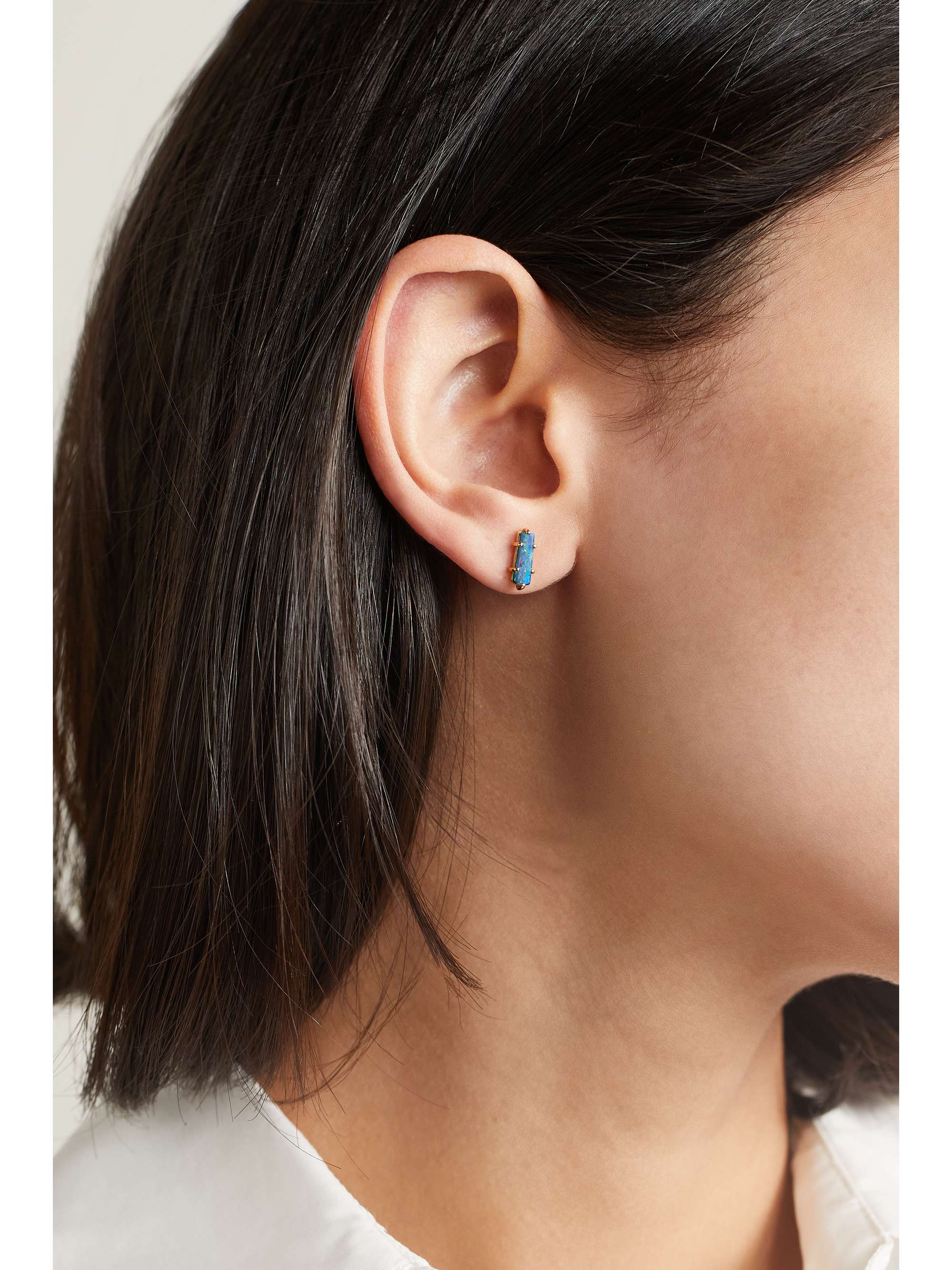 ANDREA FOHRMAN 14-karat gold opal earrings