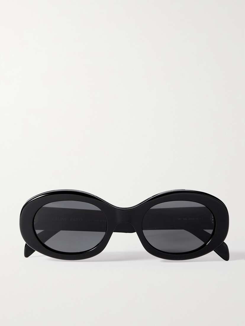 CELINE Eyewear Triomphe Oval-frame Acetate Sunglasses