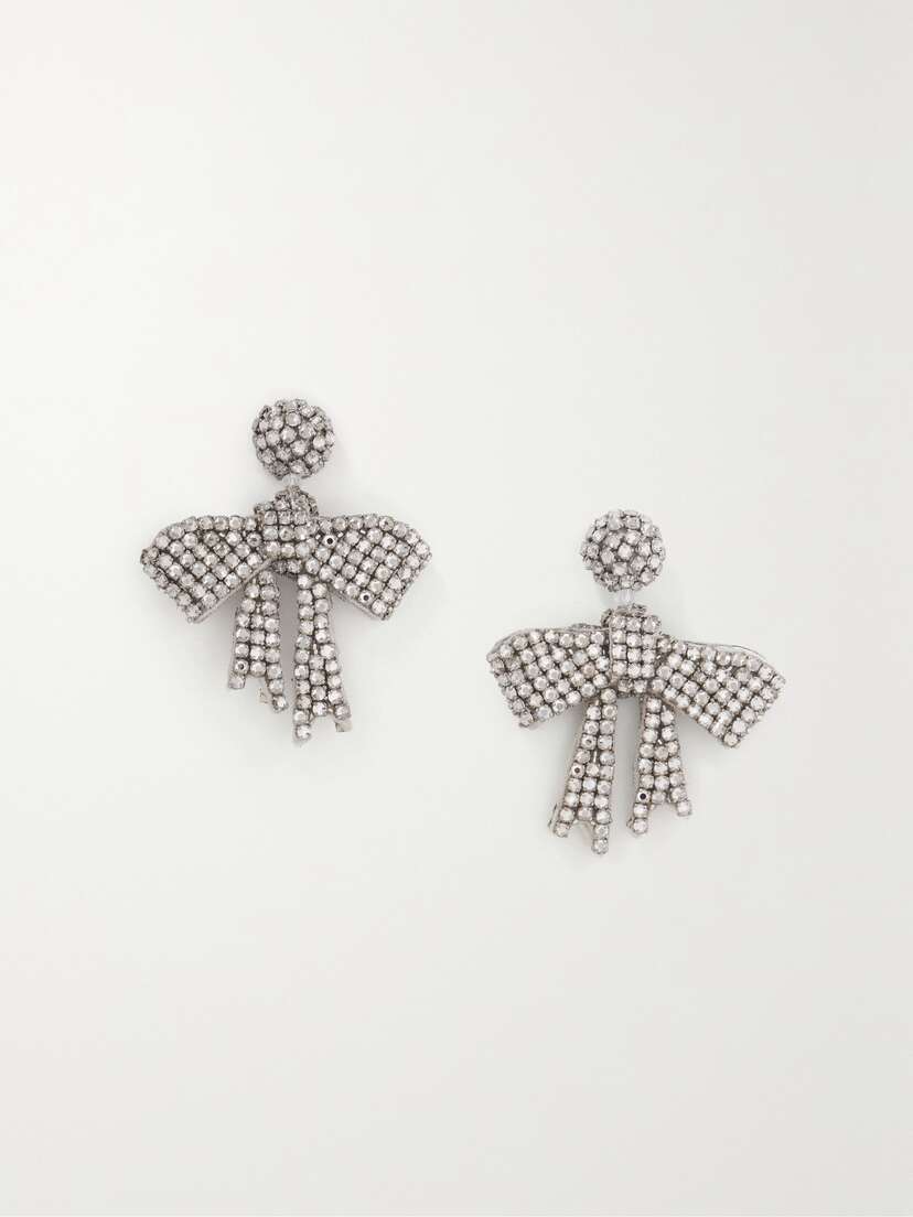 Oscar de la Renta tone Crystal Earrings