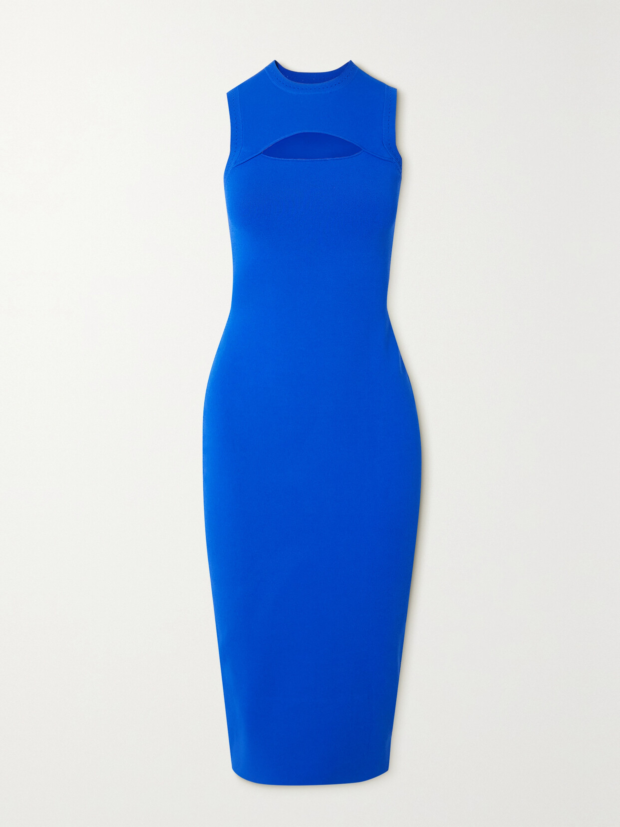 Victoria Beckham - Vb Body Cutout Stretch-knit Midi Dress - Blue