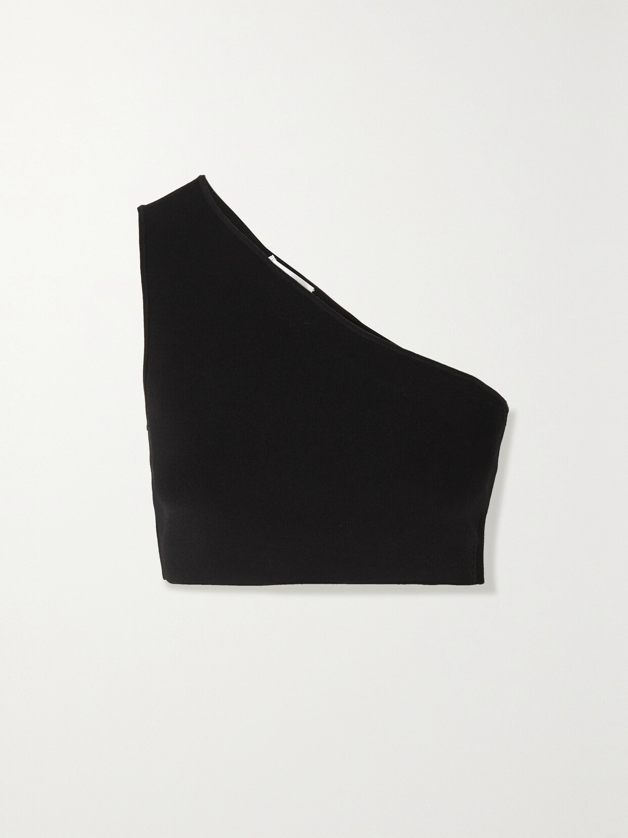Victoria Beckham Vb Body One-shoulder Cropped Stretch-knit Top