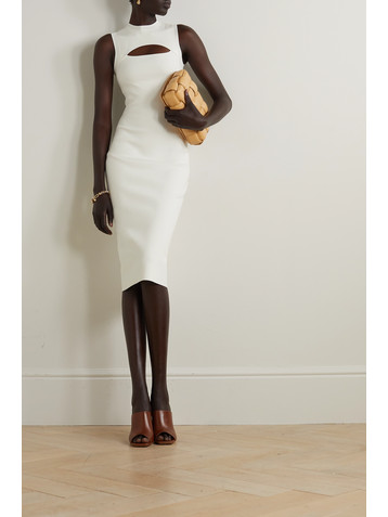 Victoria Beckham VB Body cutout stretch-knit midi dress
