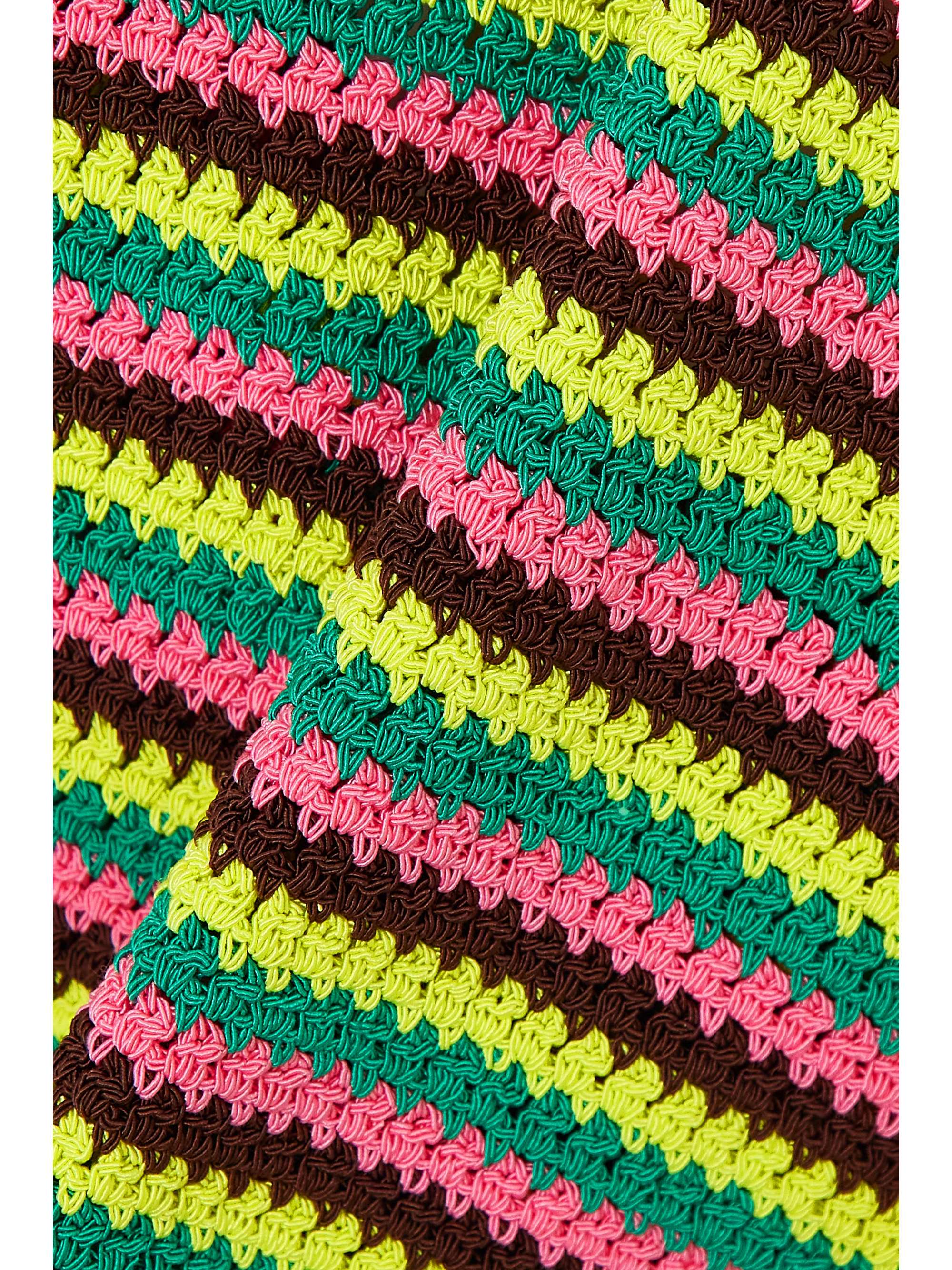 FRAME + Julia Sarr-Jamois crocheted cotton-blend halterneck mini dress