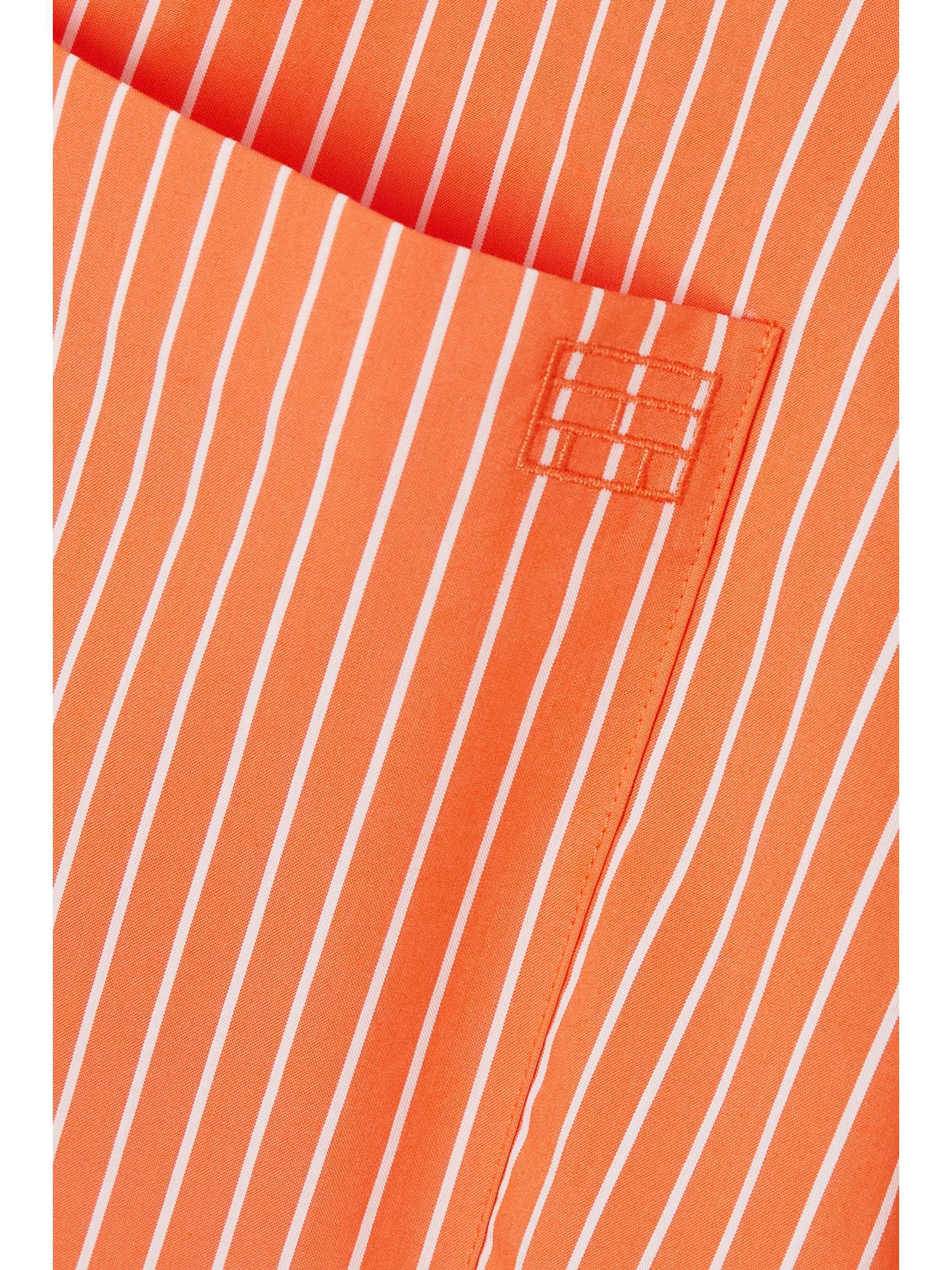 FRAME The Oversized striped cotton-blend poplin shirt