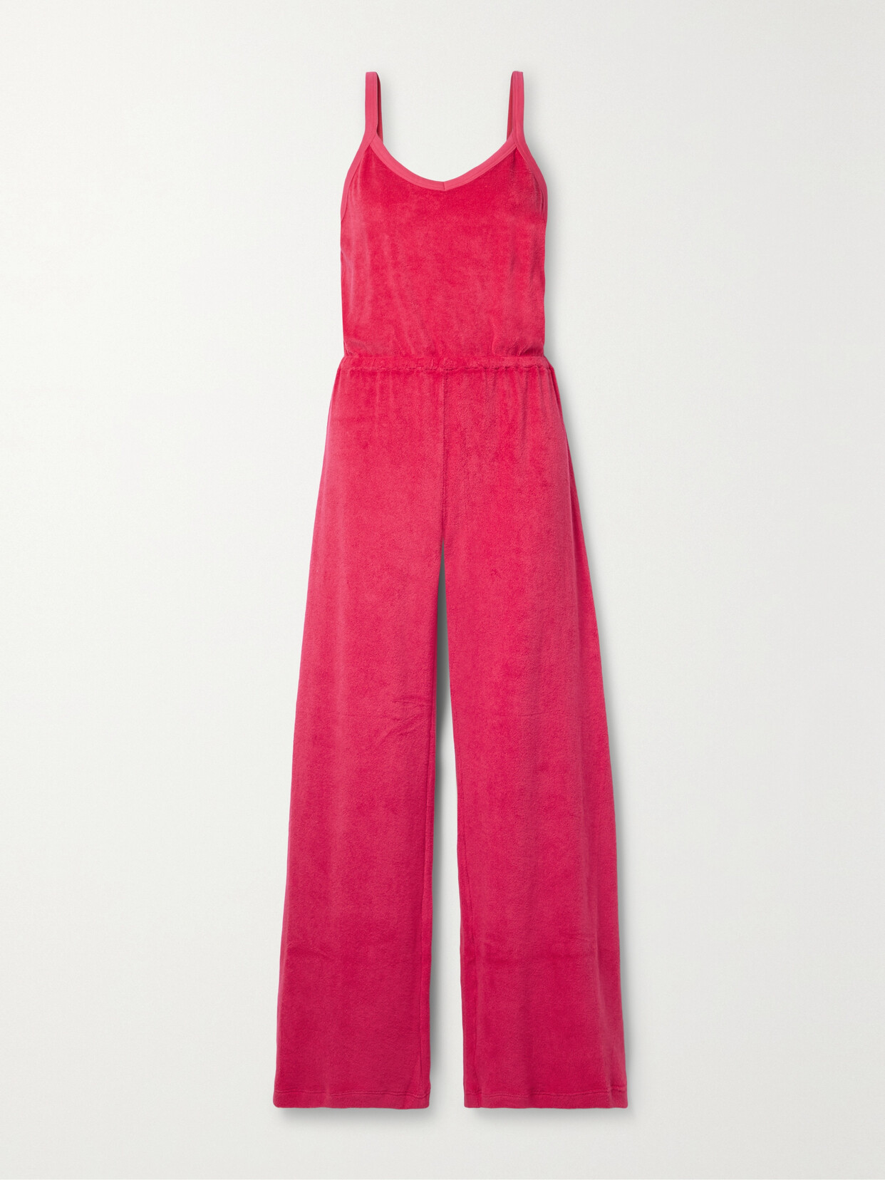 Suzie Kondi - Elma Cotton-blend Terry Jumpsuit - Red