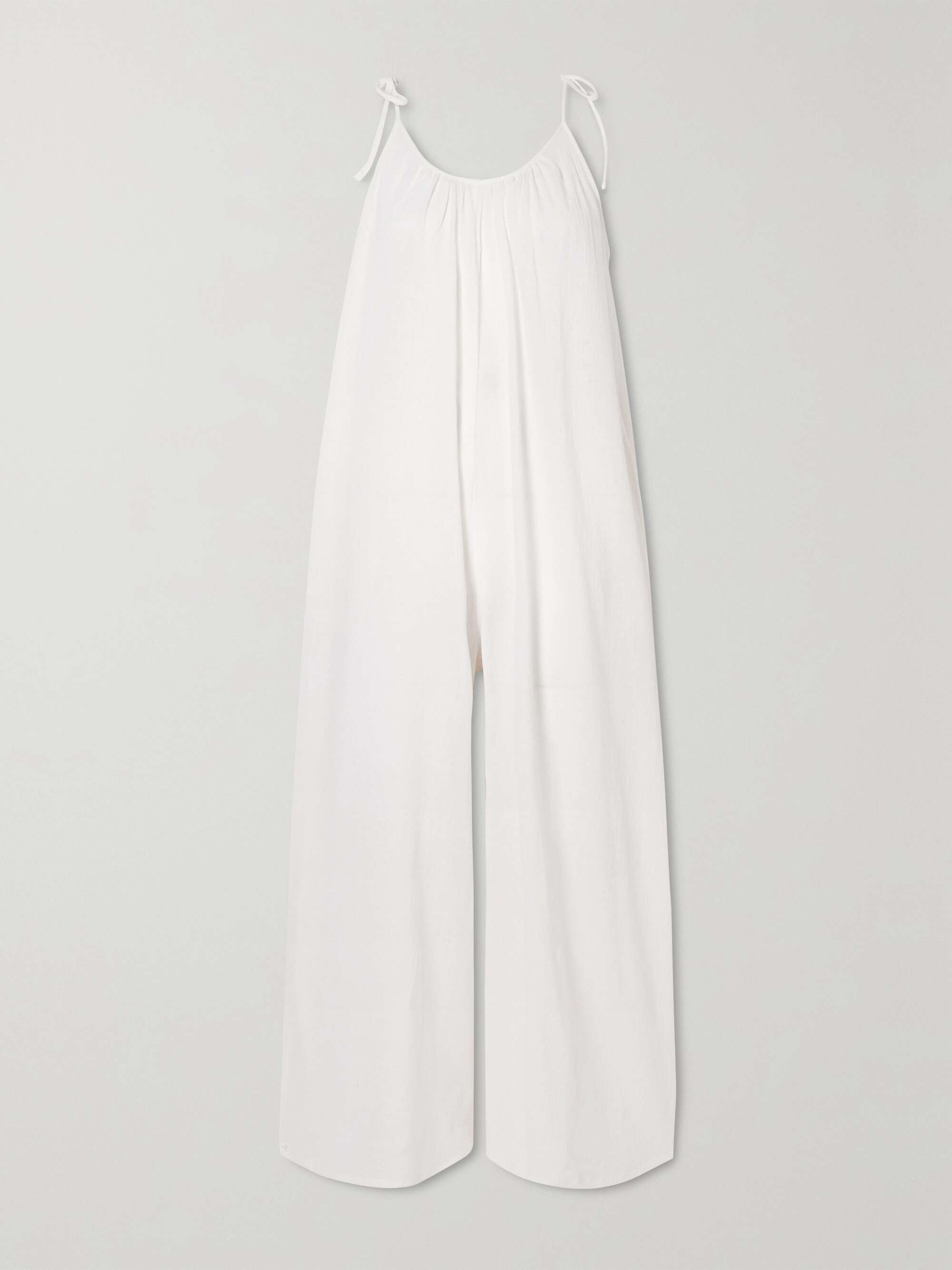 White gauze best sale jumpsuit