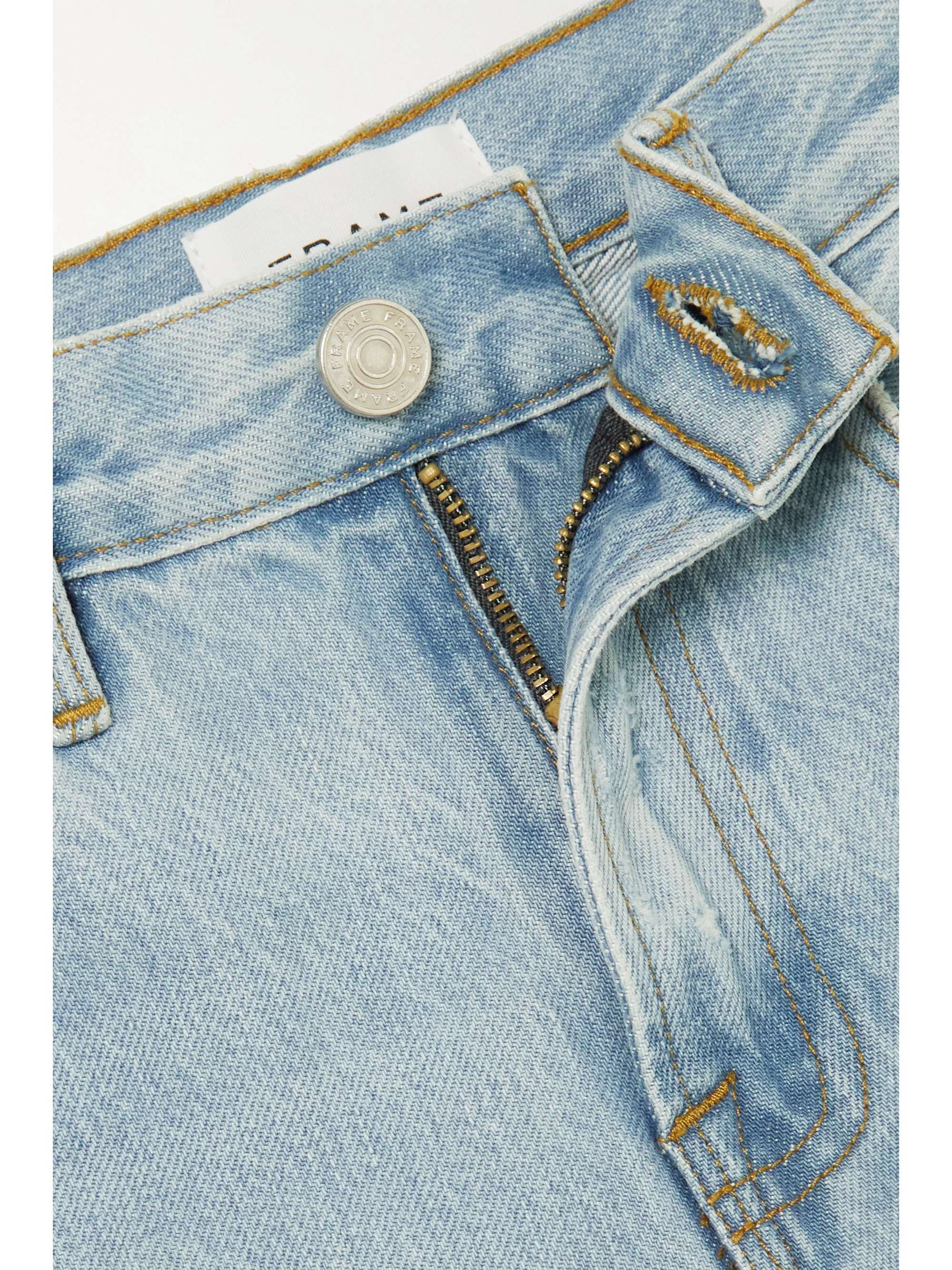 FRAME Le Brigette distressed denim shorts