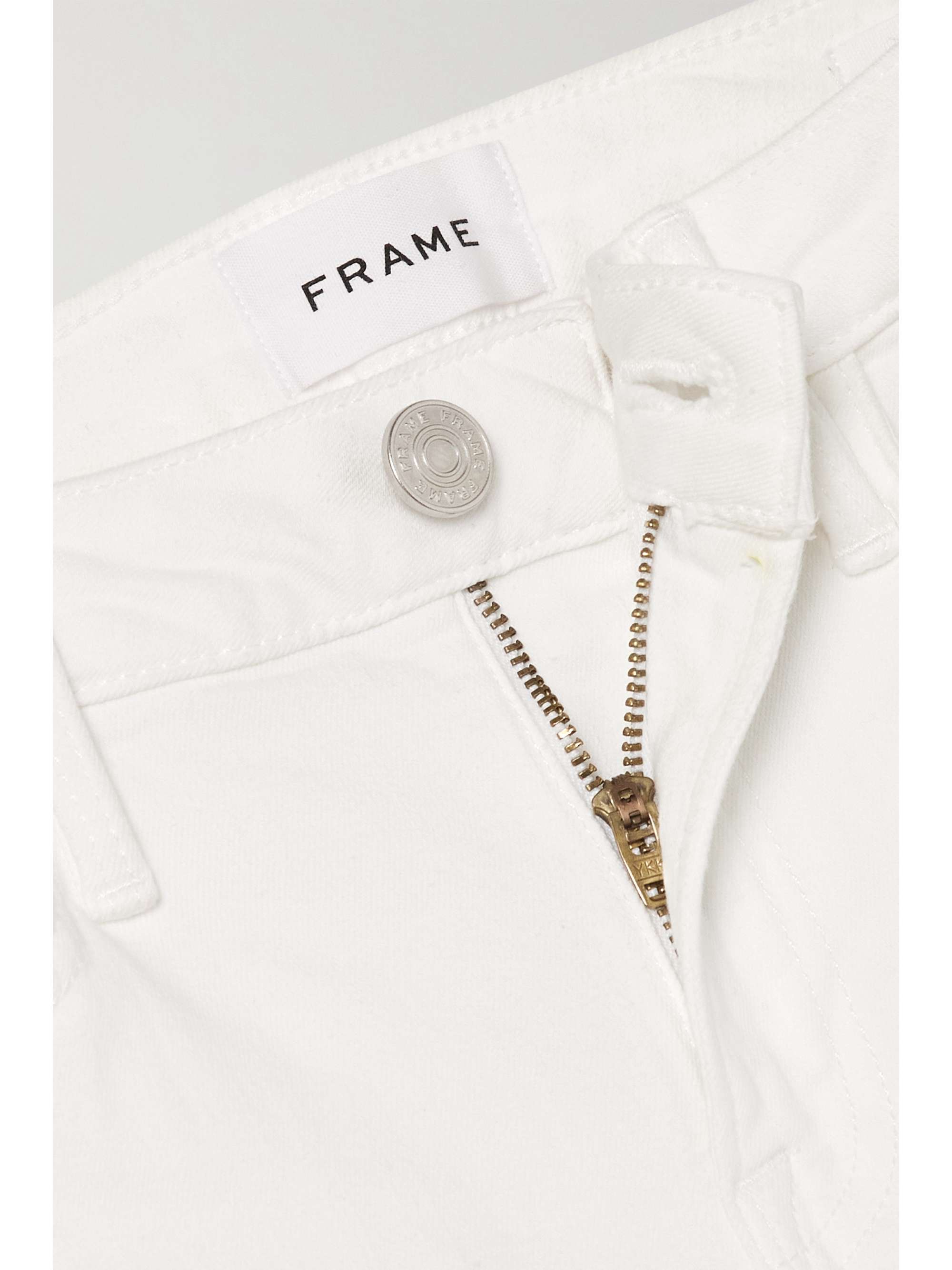 FRAME Le Crop cutout highrise flared jeans NETAPORTER