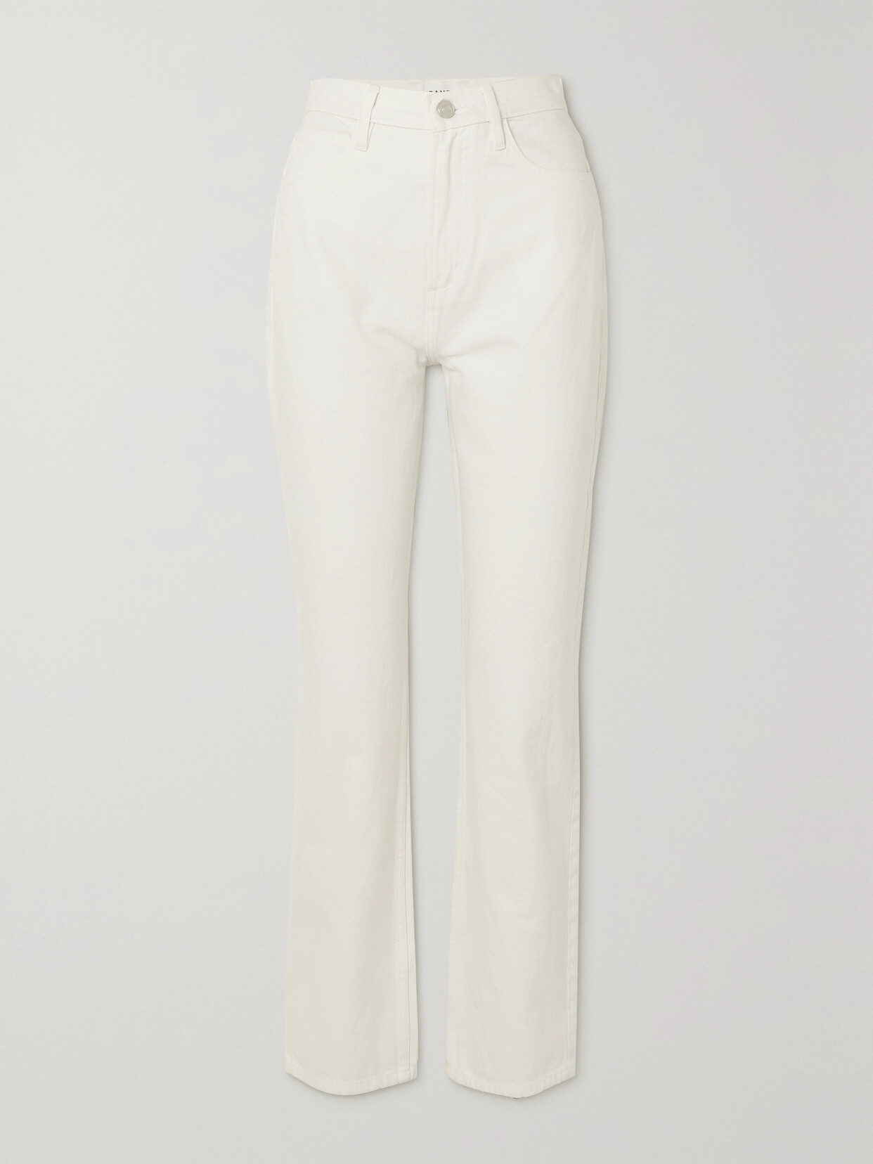 FRAME - Le High 'n' Tight High-rise Straight-leg Jeans - White