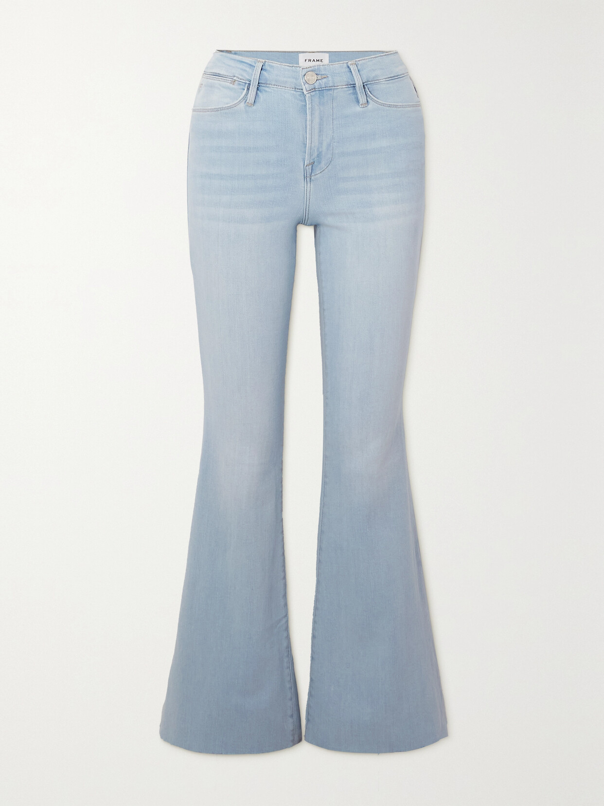 FRAME - Le Easy Flare Frayed Jeans - Blue