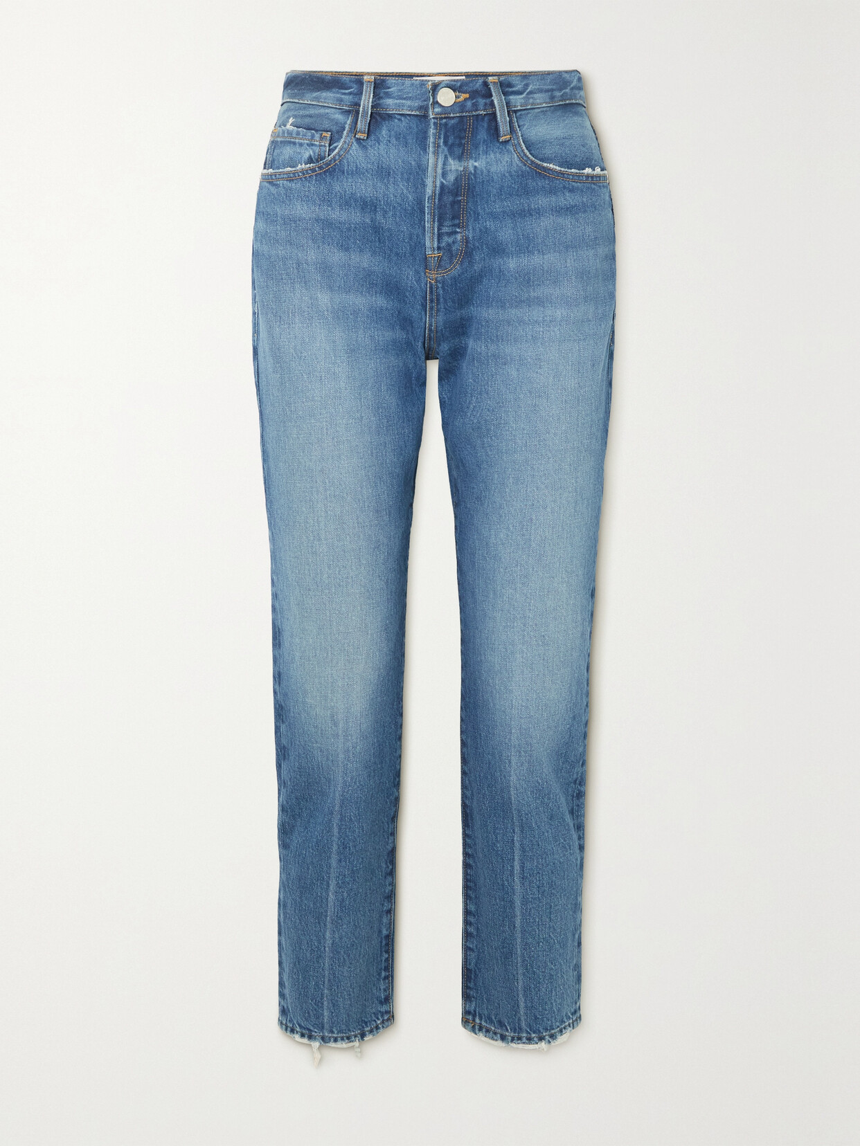 FRAME Le Original High-rise Straight-leg Jeans - Blue